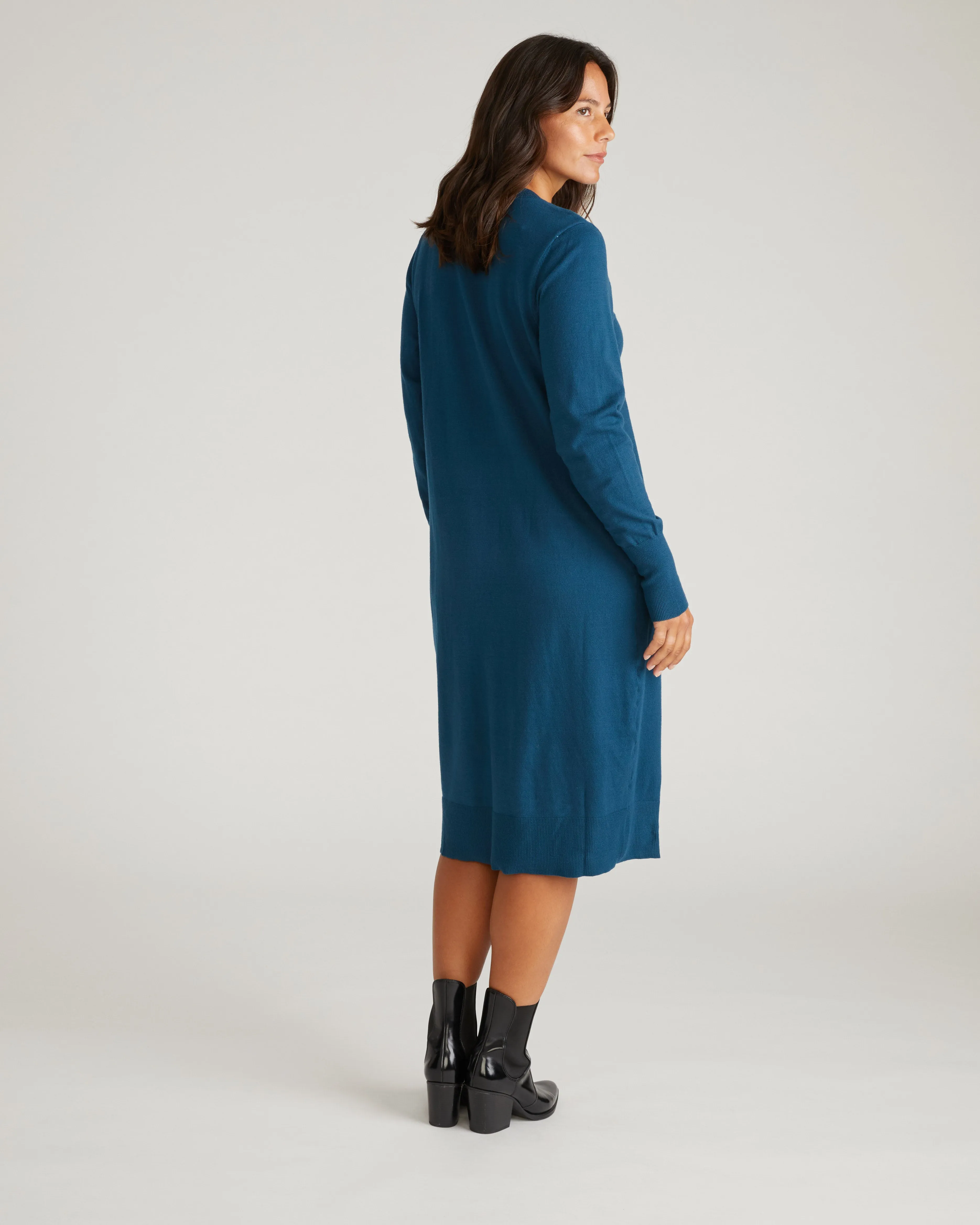 Savvy Fine Knit Everyday Sweater Dress - Deep Teal sold by Universal Standard product image thumbnail 3