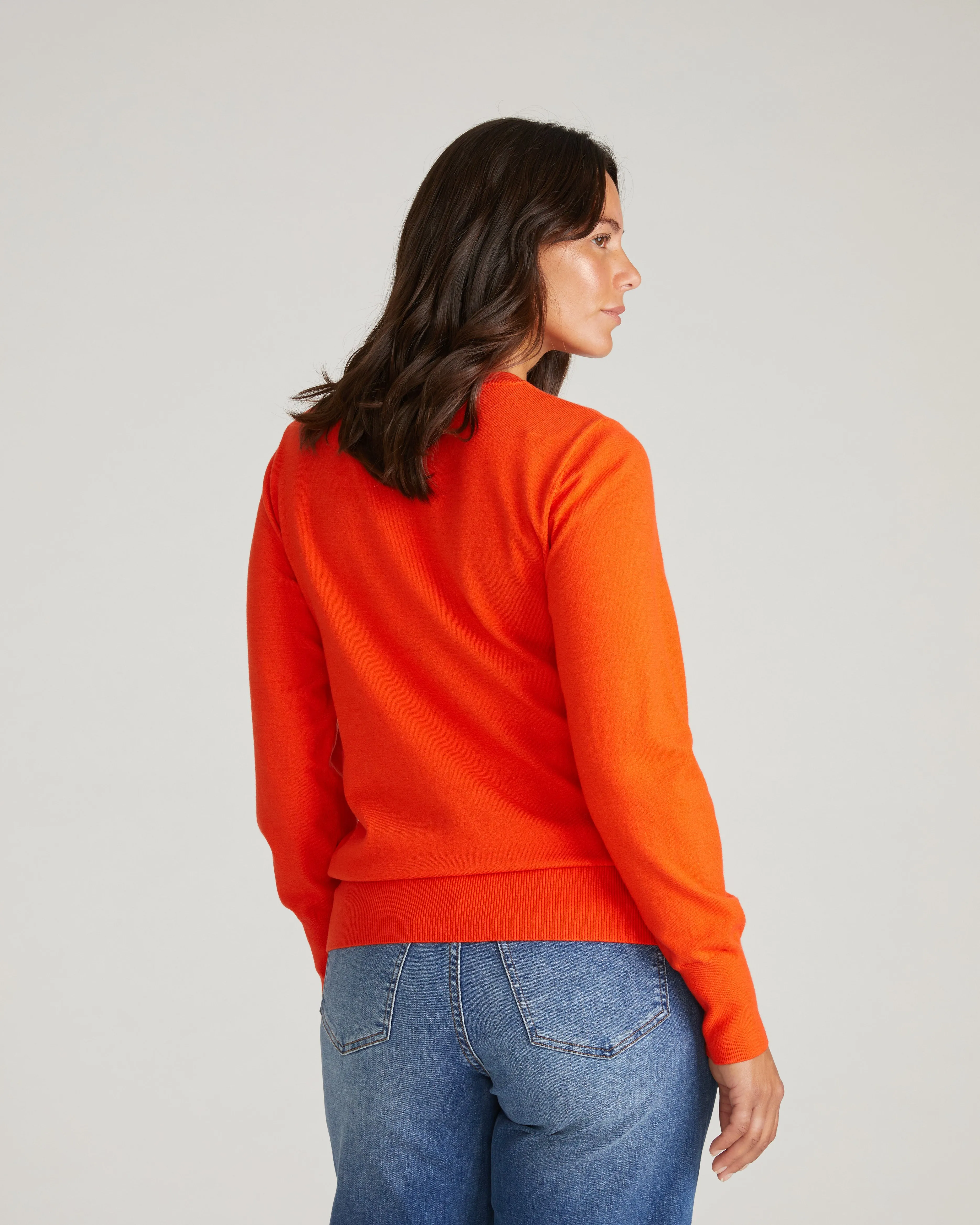Savvy Fine Knit Crew Sweater - Poppy sold by Universal Standard product image thumbnail 3
