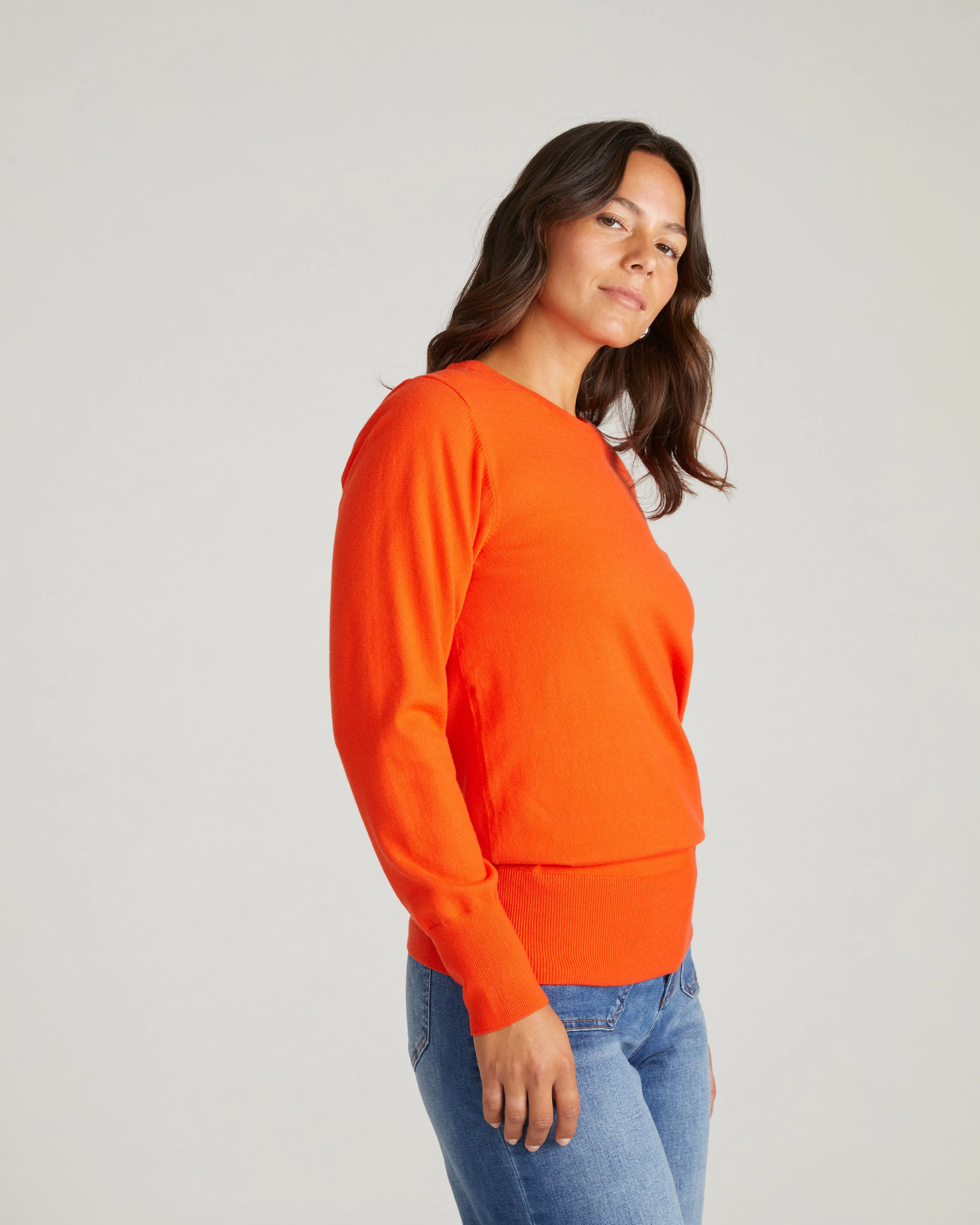 Savvy Fine Knit Crew Sweater - Poppy sold by Universal Standard product image thumbnail 2