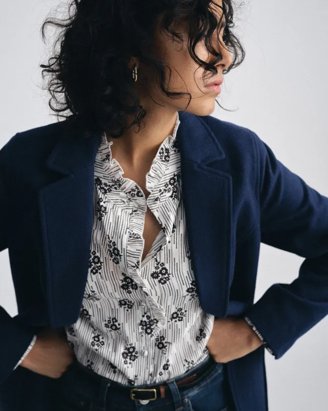 Endora Stretch Cupro Blouse - Vintage Daydream Print sold by Universal Standard