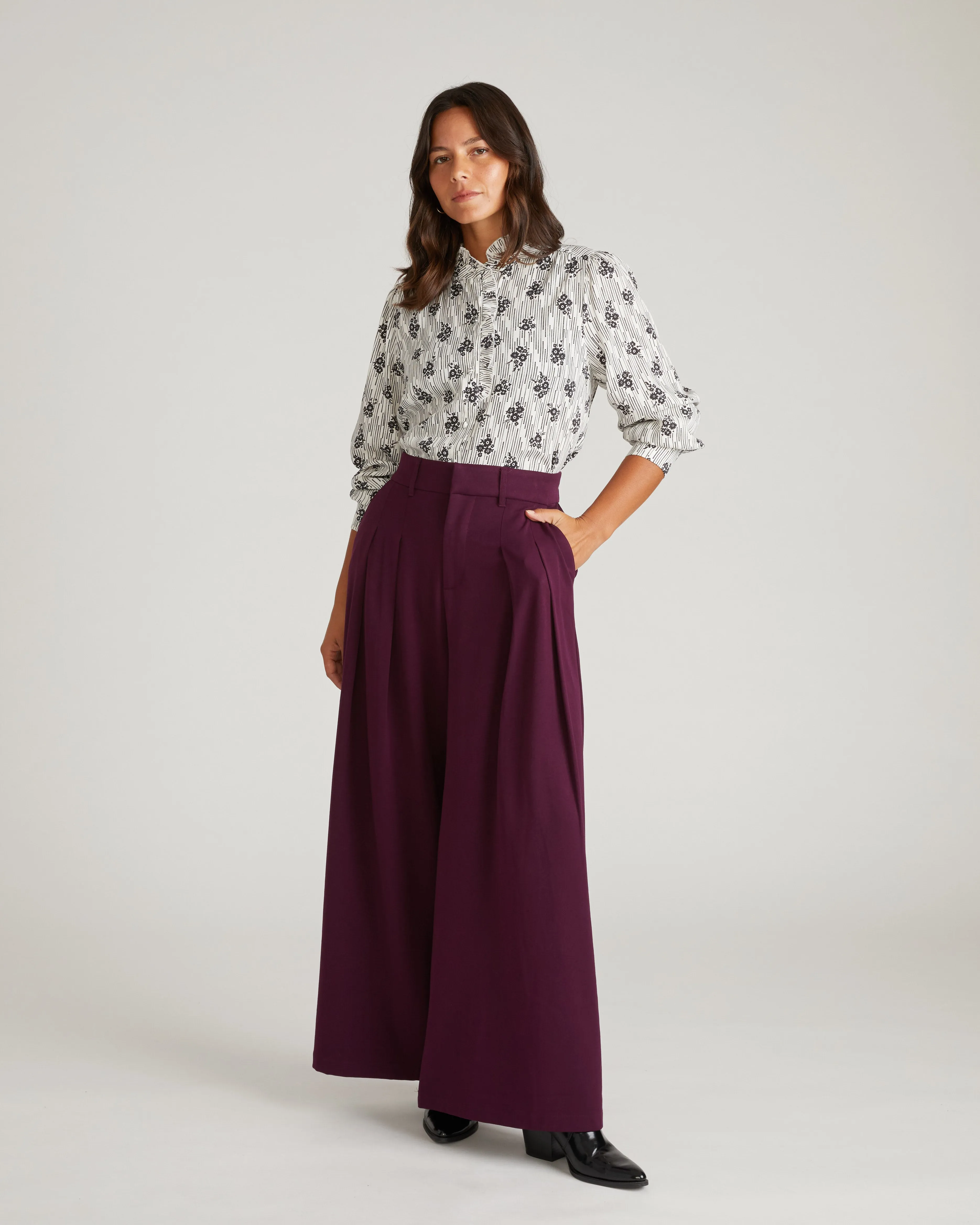 Endora Stretch Cupro Blouse - Vintage Daydream Print sold by Universal Standard product image thumbnail 2