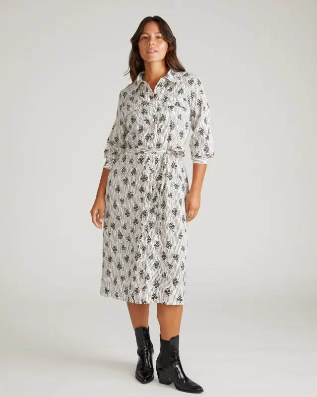 Cooling Stretch Cupro Savannah Dress - Vintage Daydream Print sold by Universal Standard