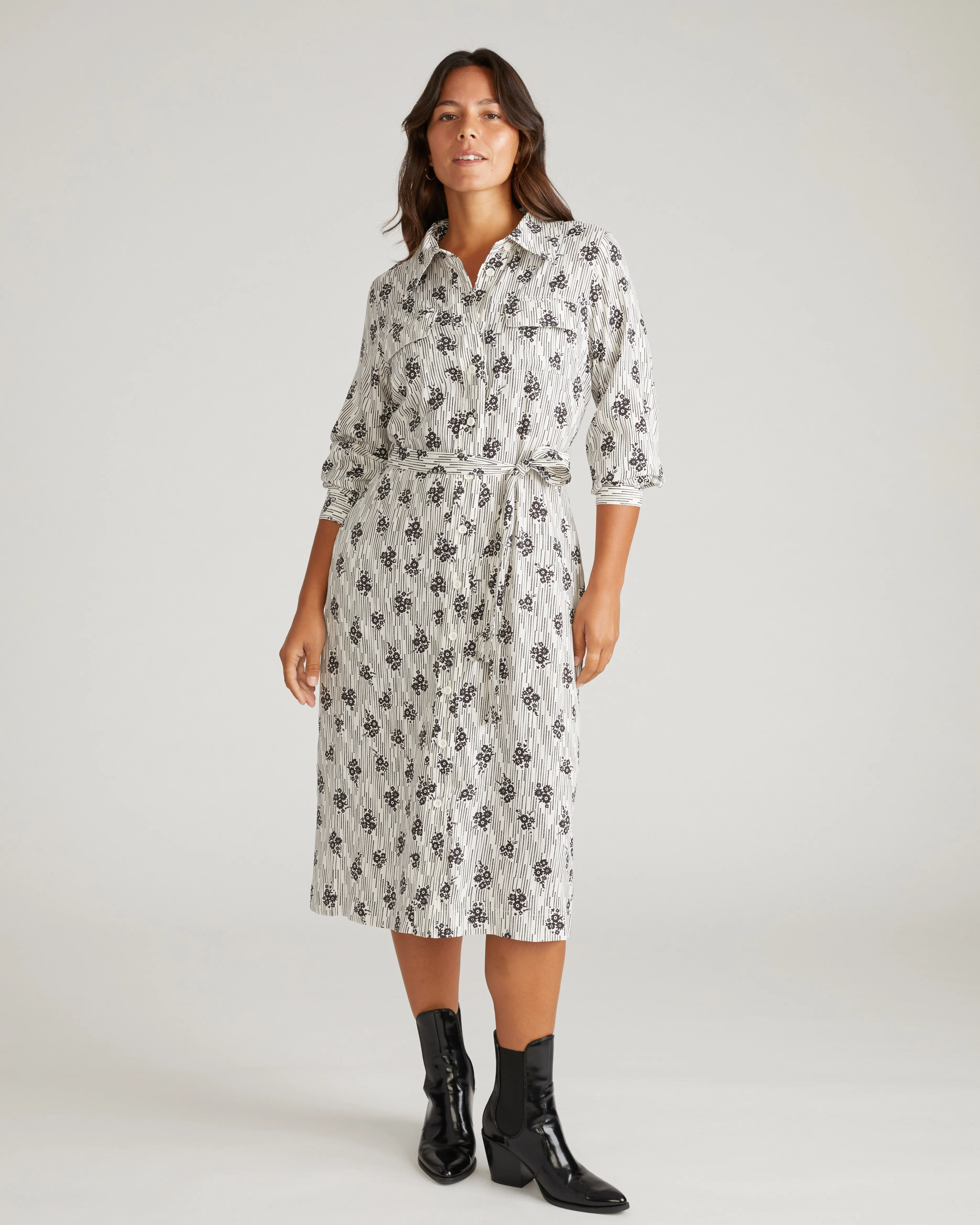Cooling Stretch Cupro Savannah Dress - Vintage Daydream Print sold by Universal Standard