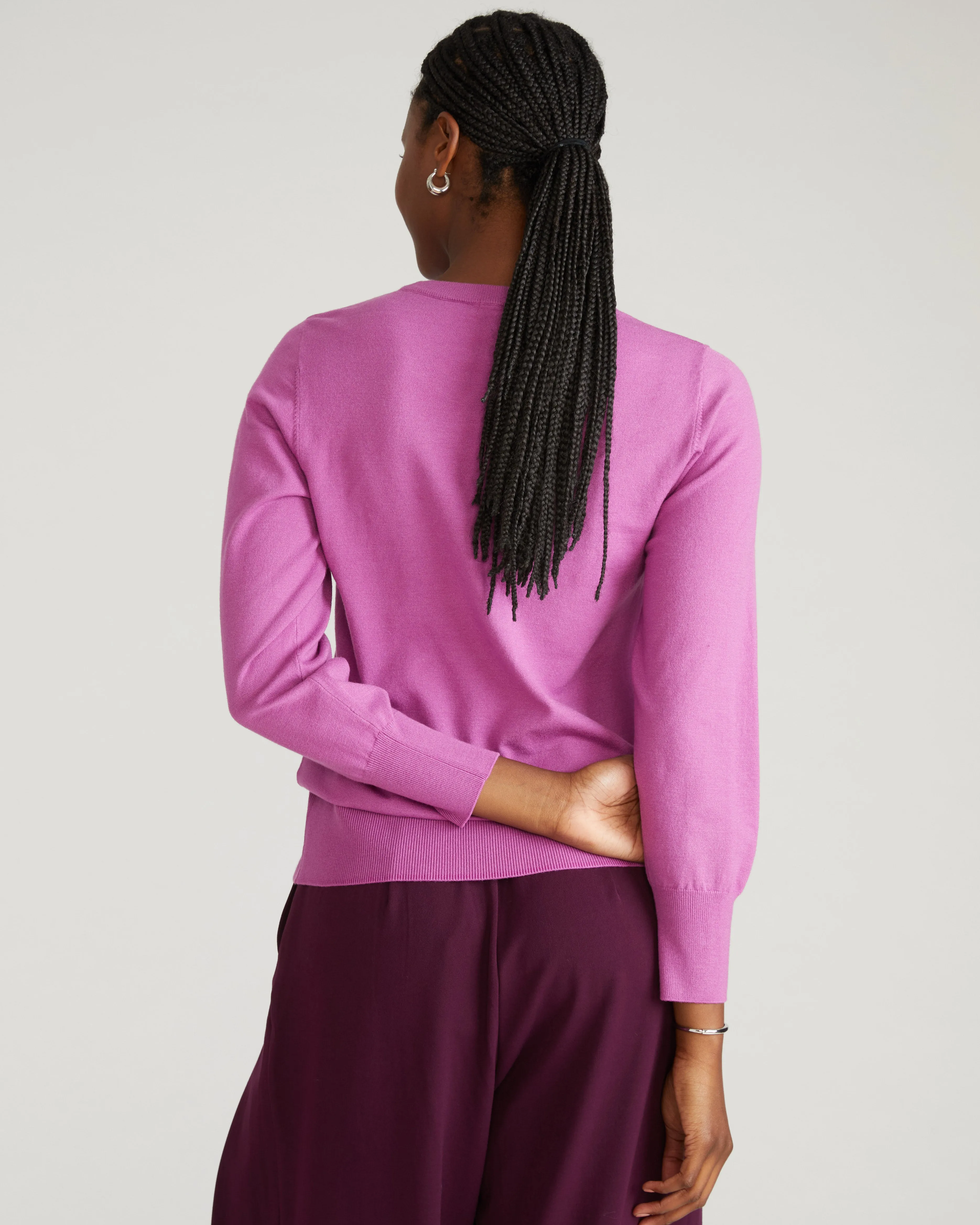 Savvy Fine Knit Crew Sweater - Purple Vision sold by Universal Standard product image thumbnail 3