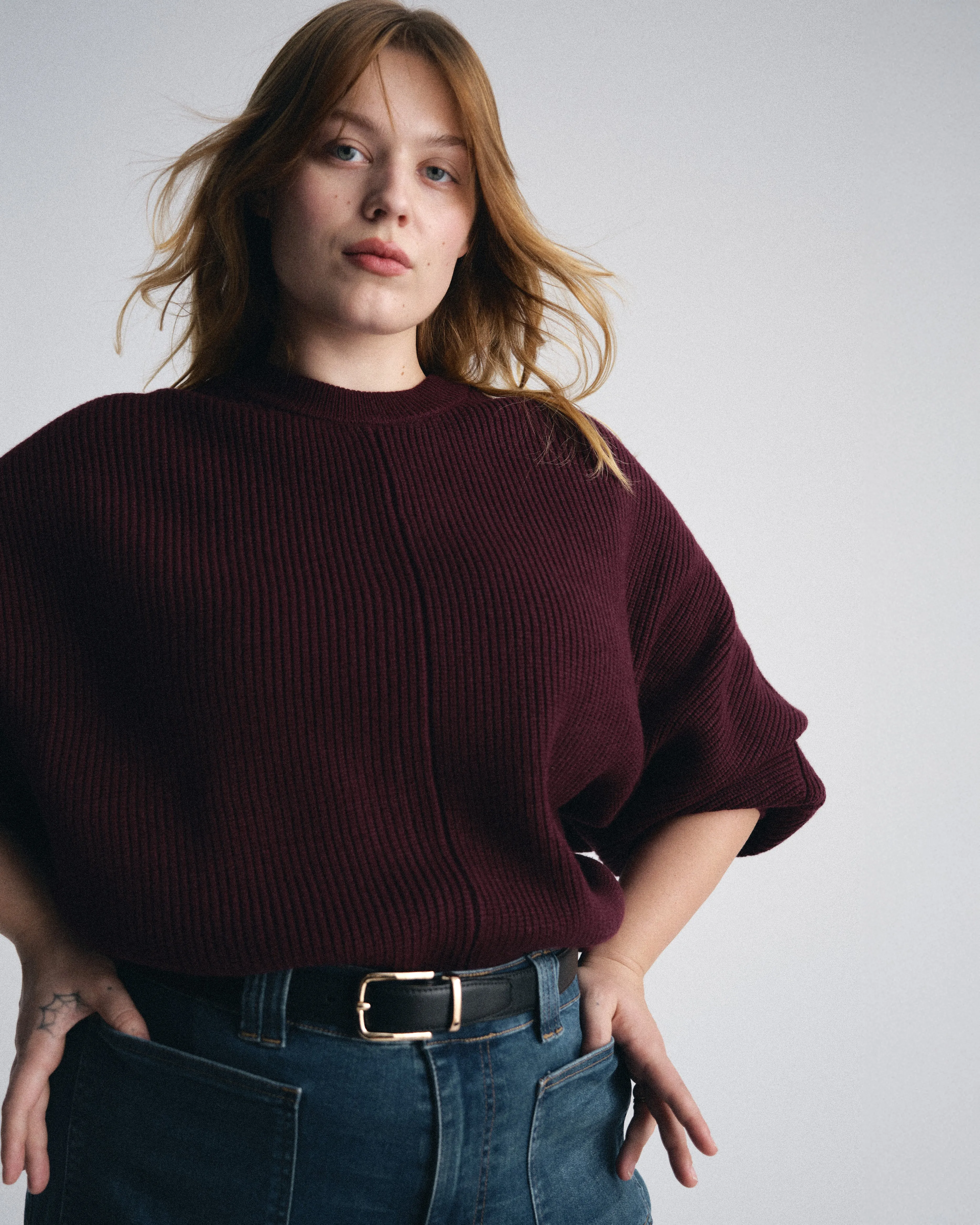 Better-Than-Wool Dolman Sweater - Gamay sold by Universal Standard