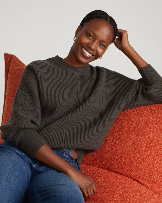 Better-Than-Wool Dolman Sweater - Graphite sold by Universal Standard