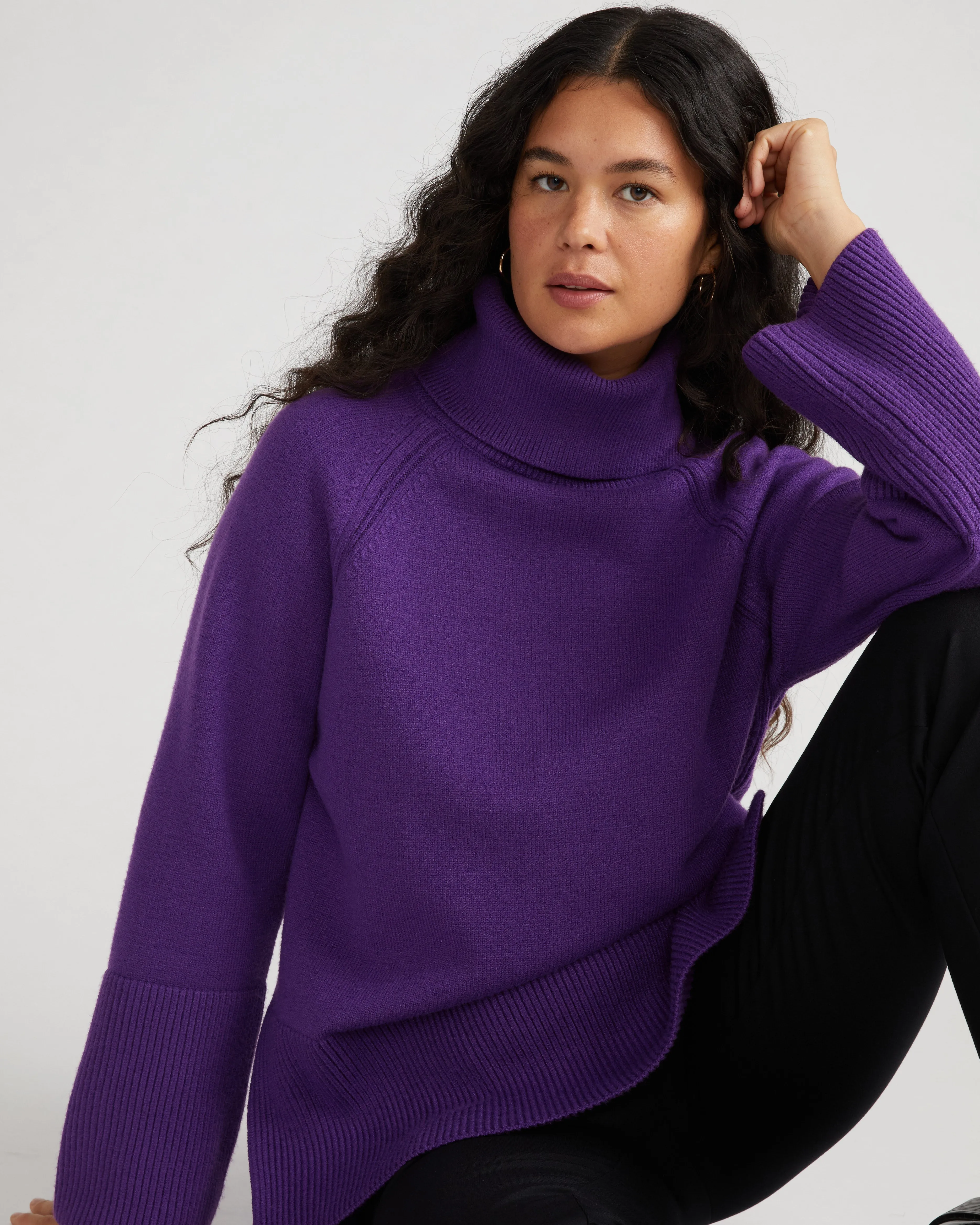 Better-Than-Wool Oversize Turtleneck Sweater - Grape sold by Universal Standard product image thumbnail 4