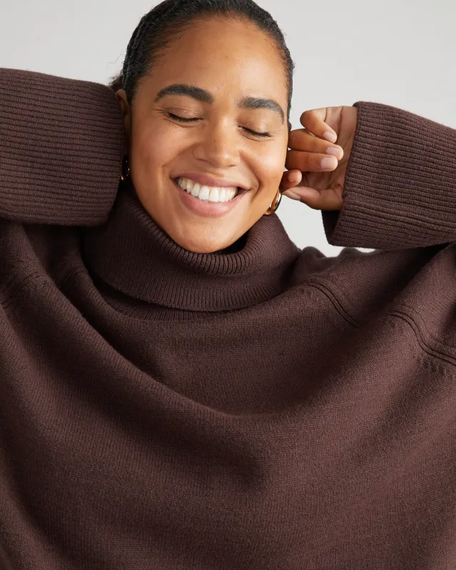 Better-Than-Wool Oversize Turtleneck Sweater - Brulee sold by Universal Standard