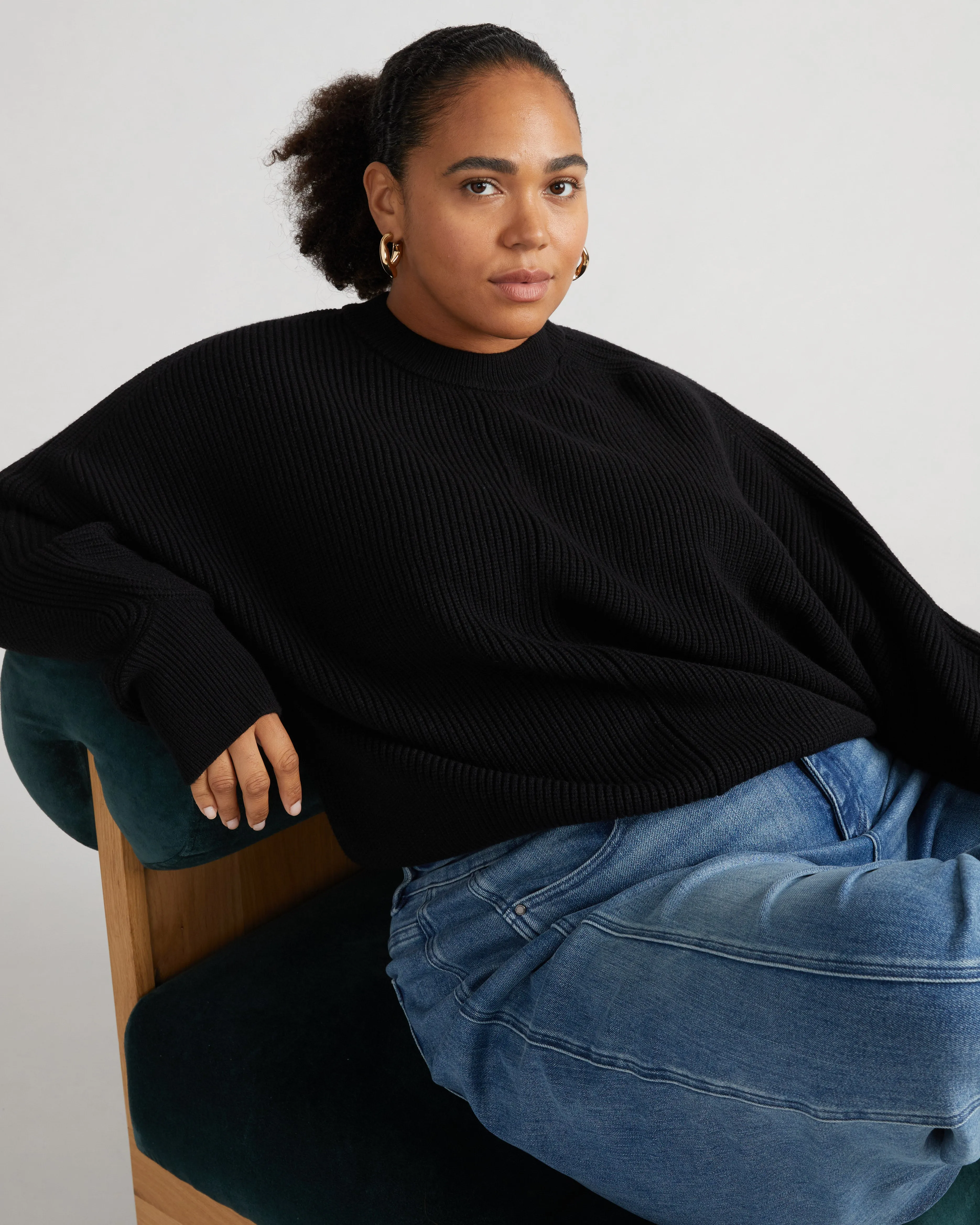 Better-Than-Wool Dolman Sweater - Black sold by Universal Standard product image thumbnail 3