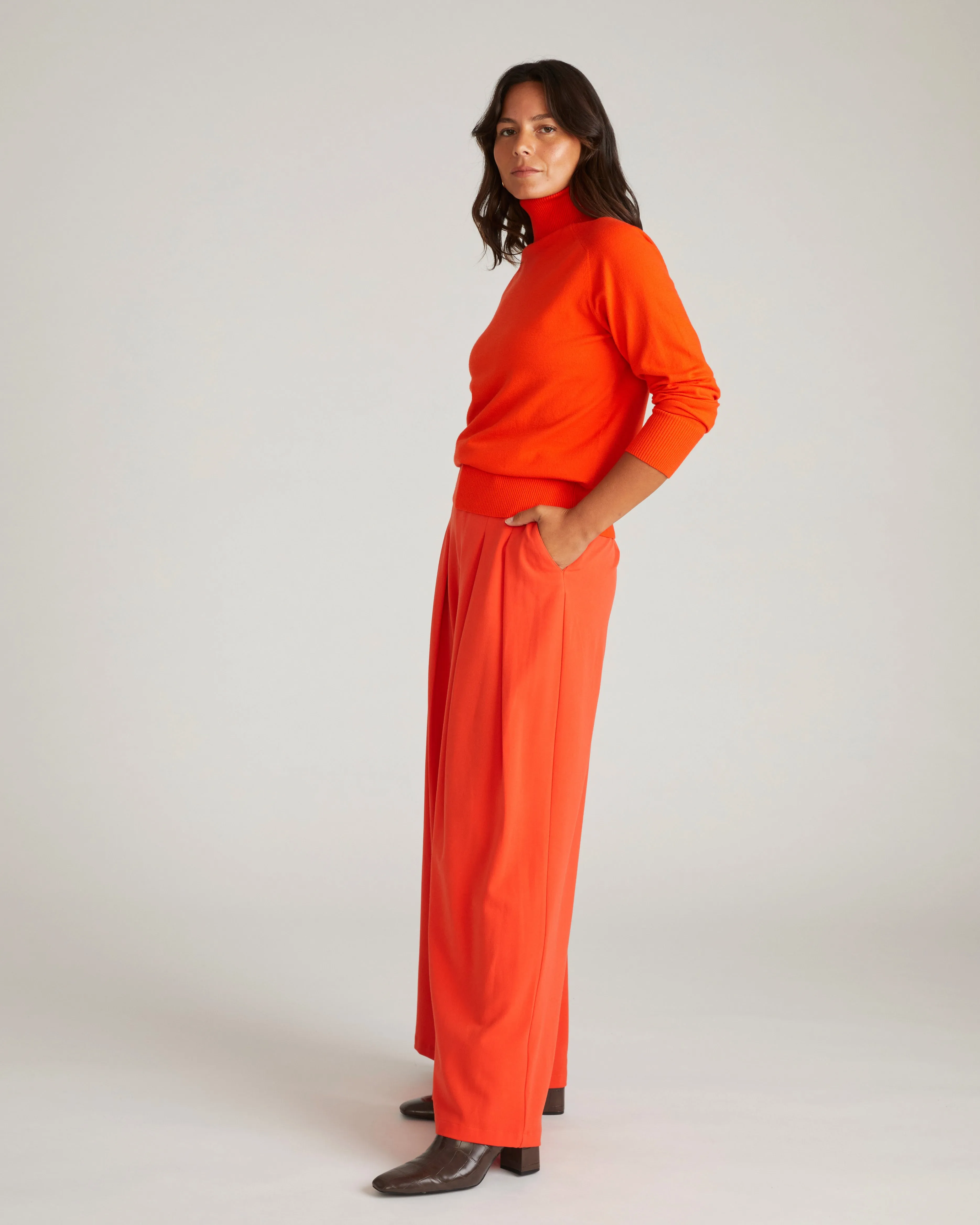 Renee Savvy Fine Knit Raglan Turtleneck - Poppy sold by Universal Standard product image thumbnail 2