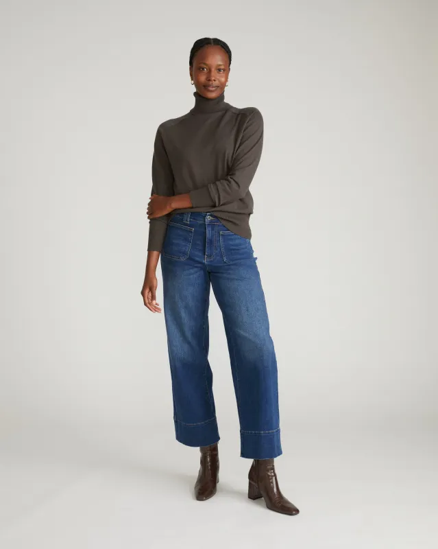 Renee Savvy Fine Knit Raglan Turtleneck - Graphite made by Universal Standard