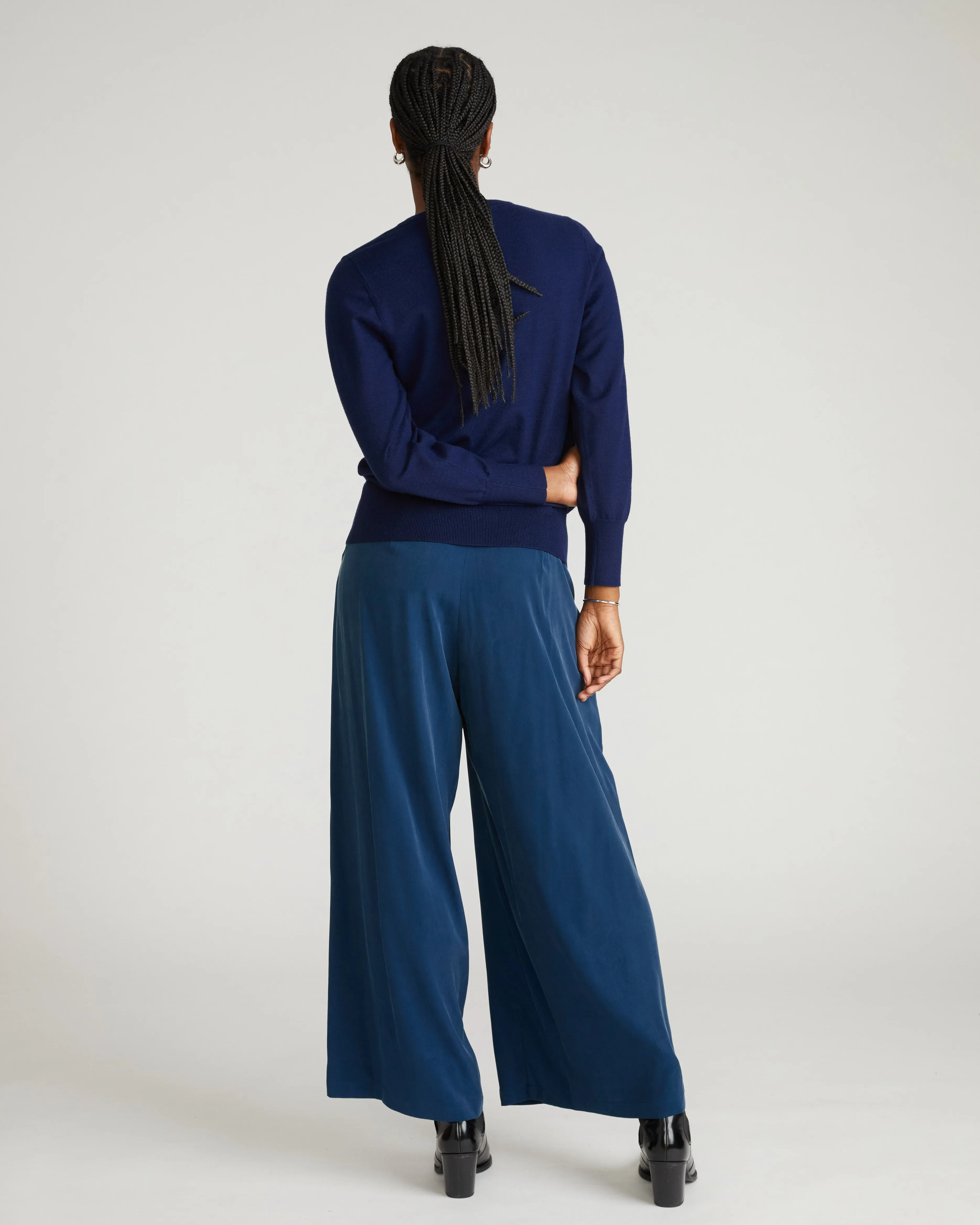 Savvy Fine Knit Crew Sweater - Midnight sold by Universal Standard product image thumbnail 3