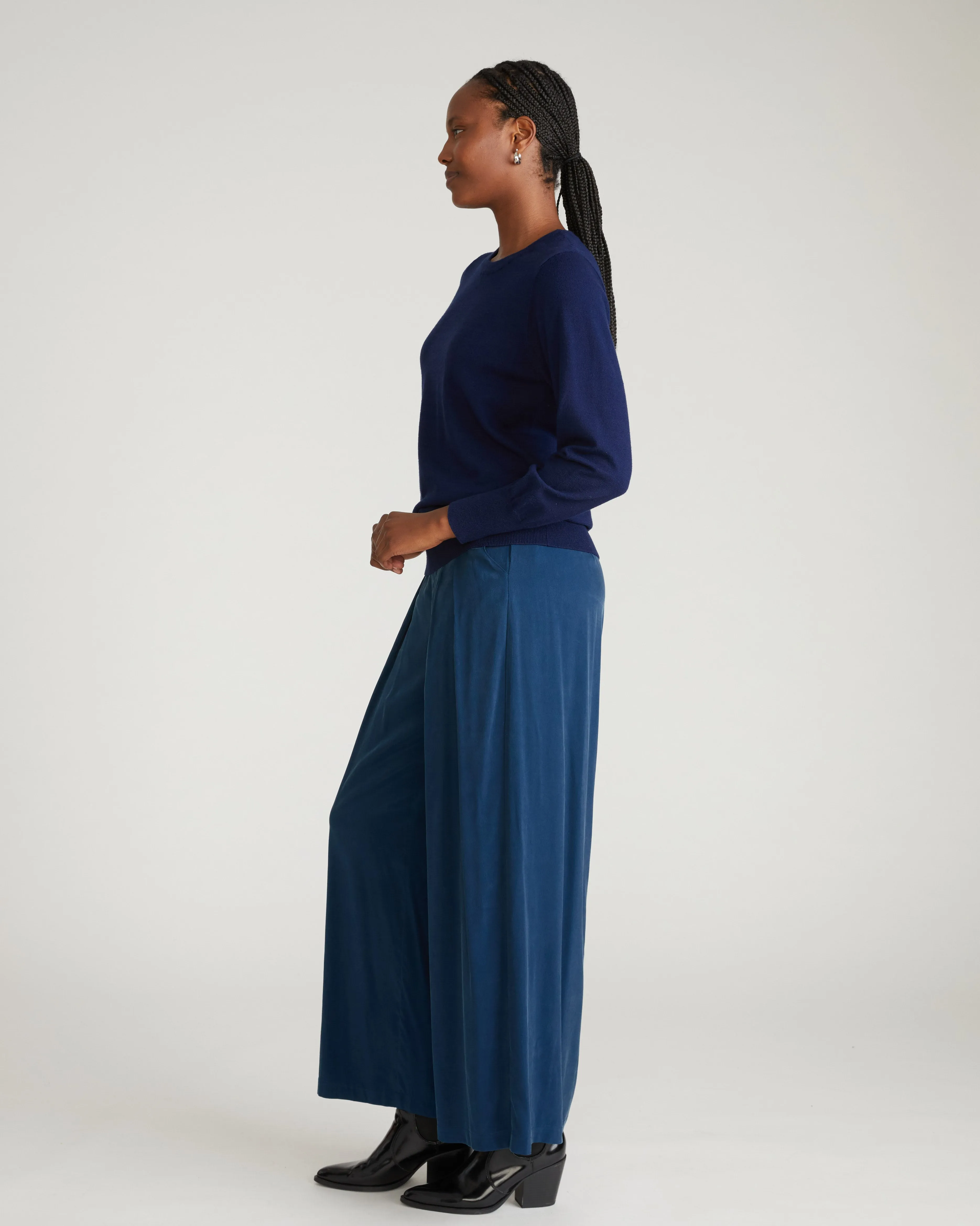 Savvy Fine Knit Crew Sweater - Midnight sold by Universal Standard product image thumbnail 2