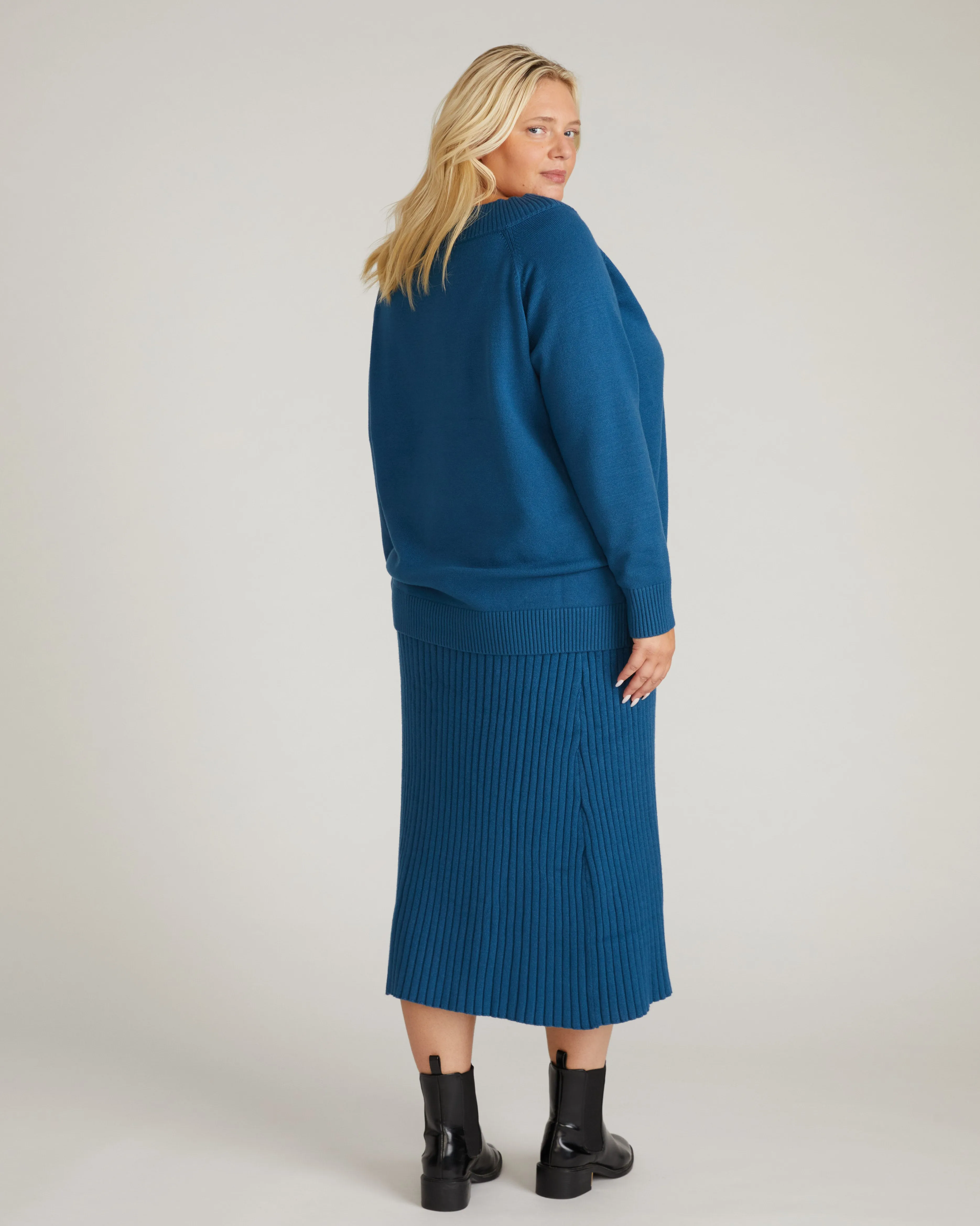 Noomi Cold Shoulder Sweater - Deep Teal sold by Universal Standard product image thumbnail 3