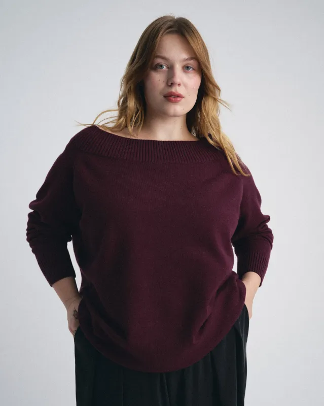 Noomi Cold Shoulder Sweater - Gamay sold by Universal Standard