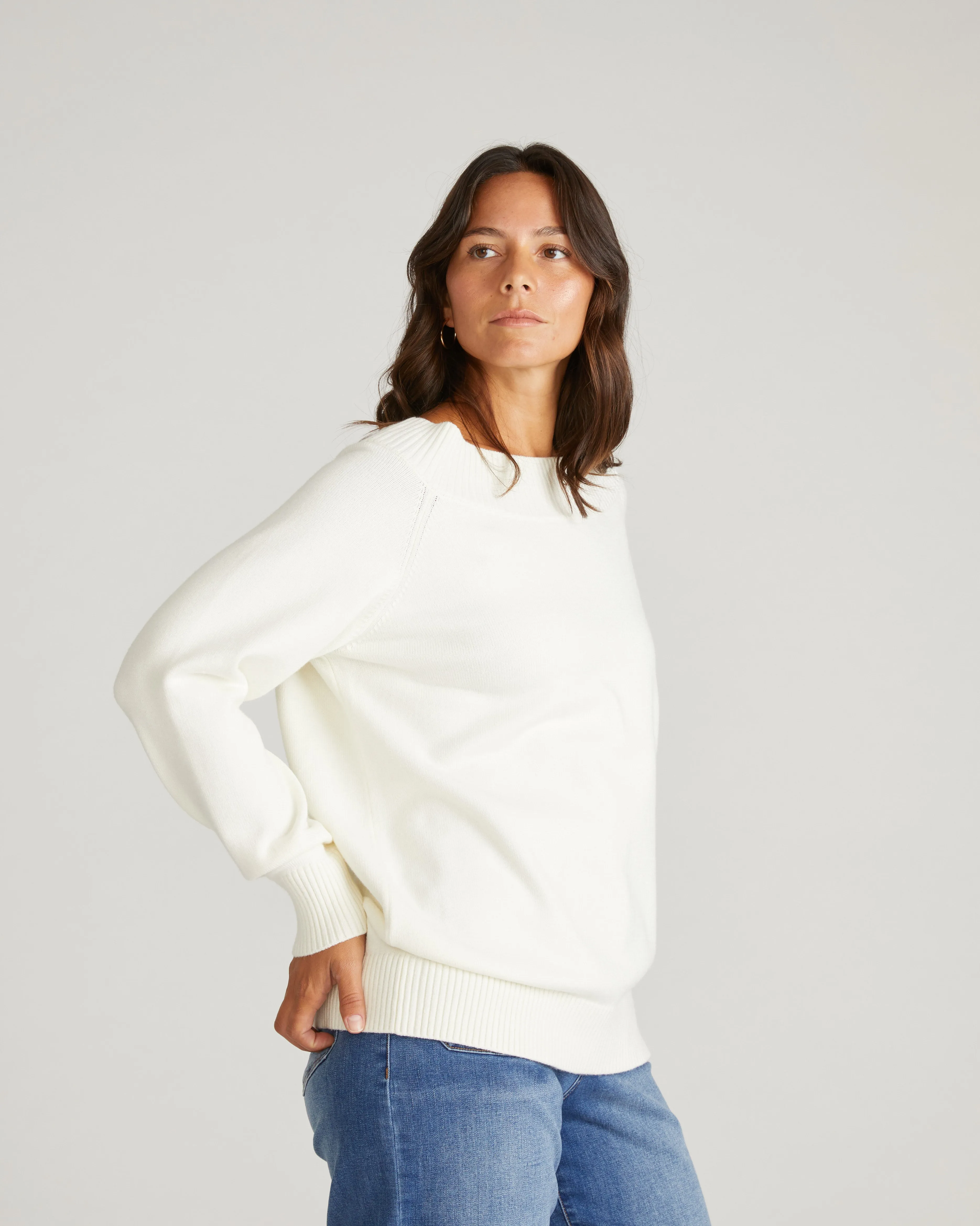 Noomi Cold Shoulder Sweater - Cream sold by Universal Standard product image thumbnail 4