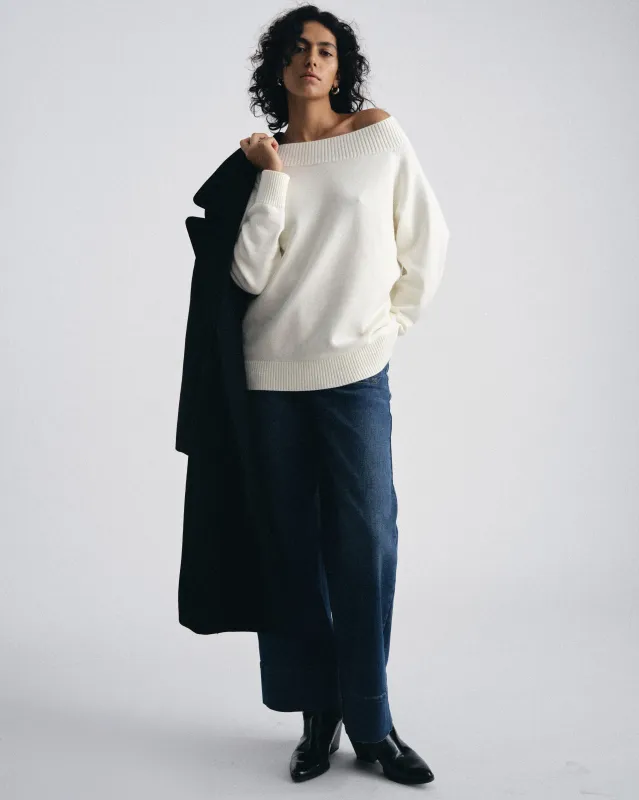 Noomi Cold Shoulder Sweater - Cream sold by Universal Standard