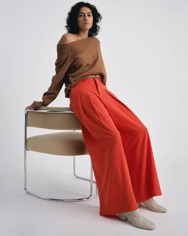 Noomi Cold Shoulder Sweater - Classic Camel sold by Universal Standard