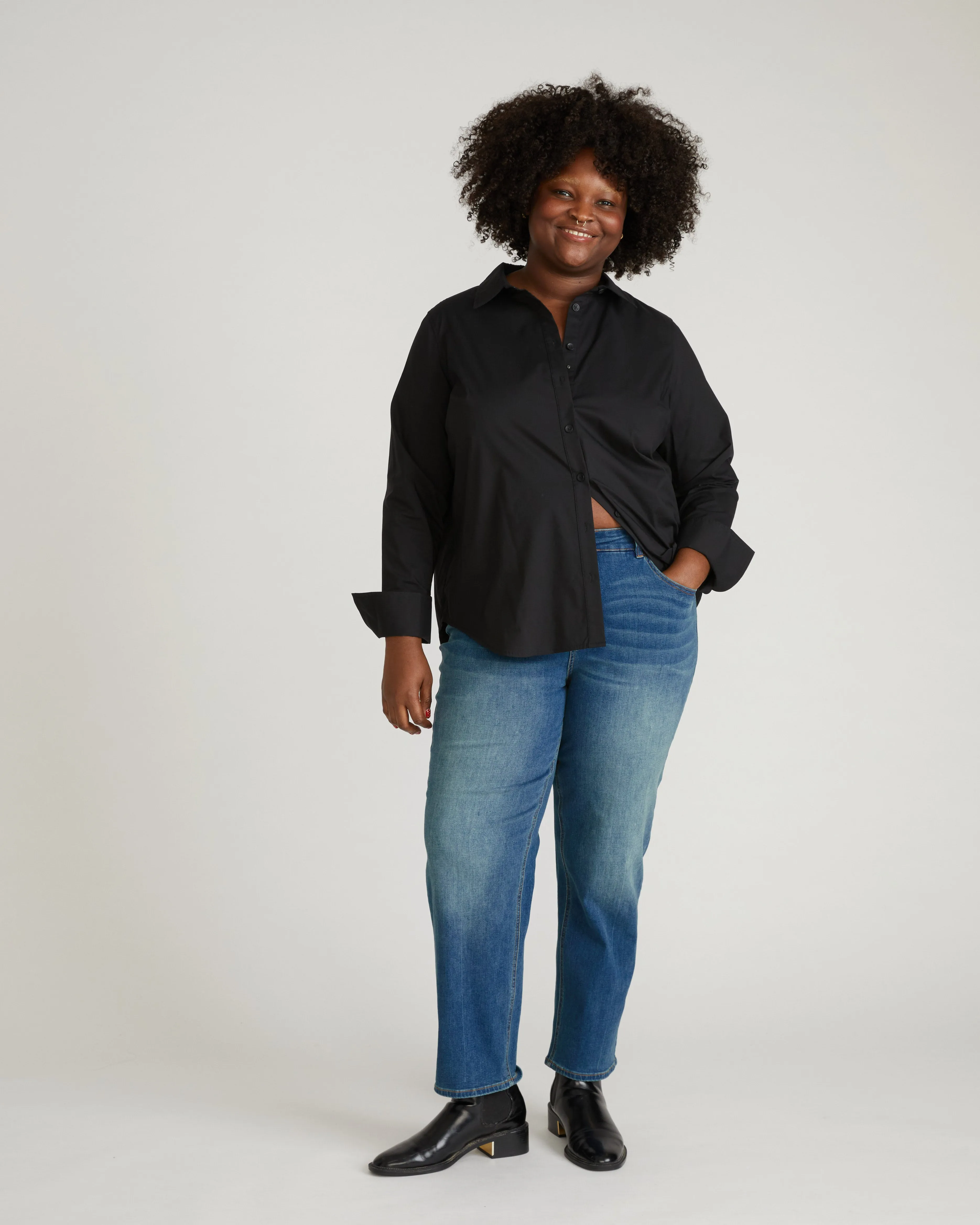 Seine High Rise Straight Leg Jean 29 Inch - Washed Vintage Indigo sold by Universal Standard product image thumbnail 2