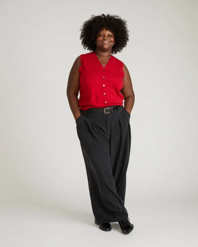 Palais Cooling Cupro Wide Leg Pant - Black sold by Universal Standard