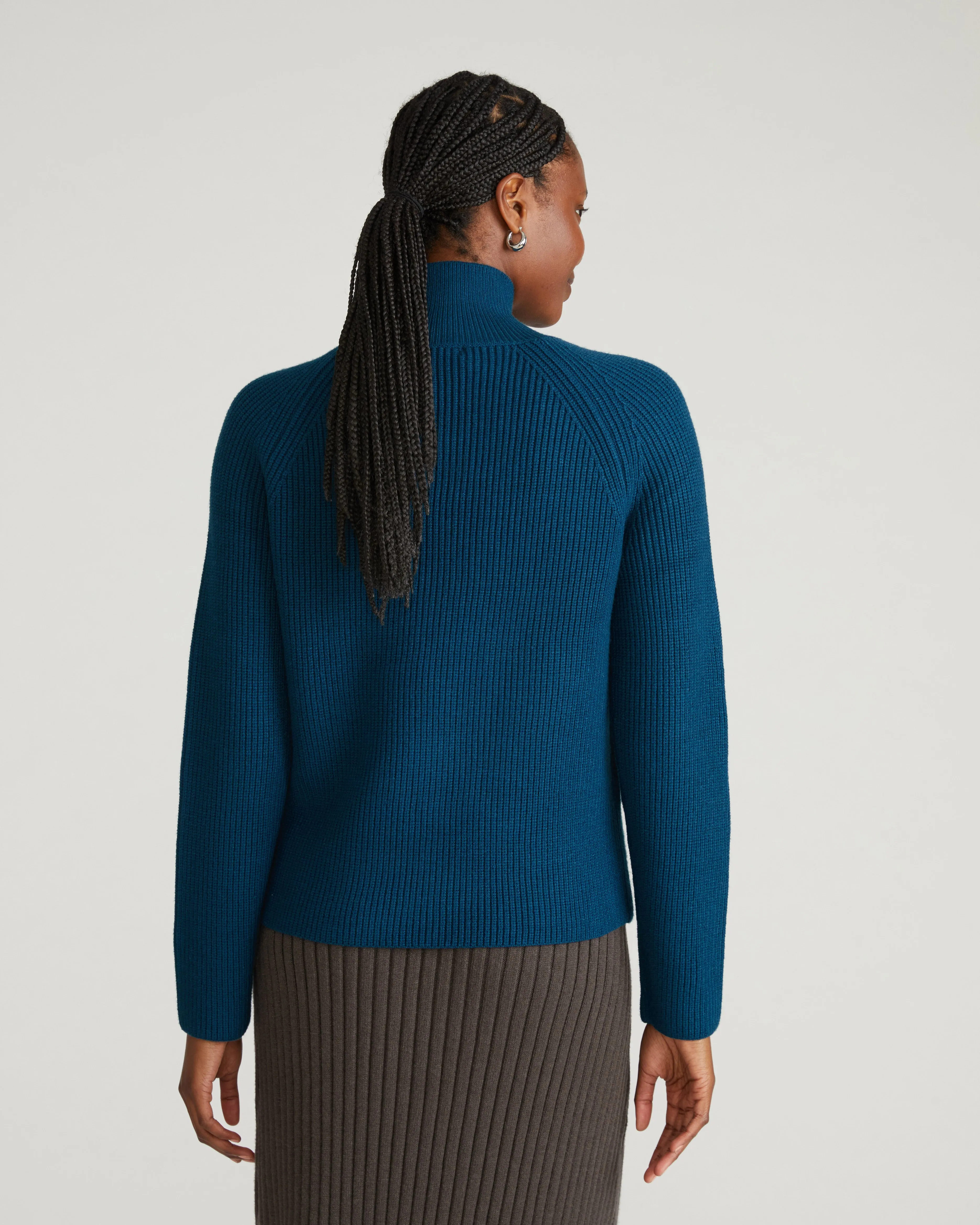 Arly Wrap Neck Sweater - Deep Teal sold by Universal Standard product image thumbnail 3
