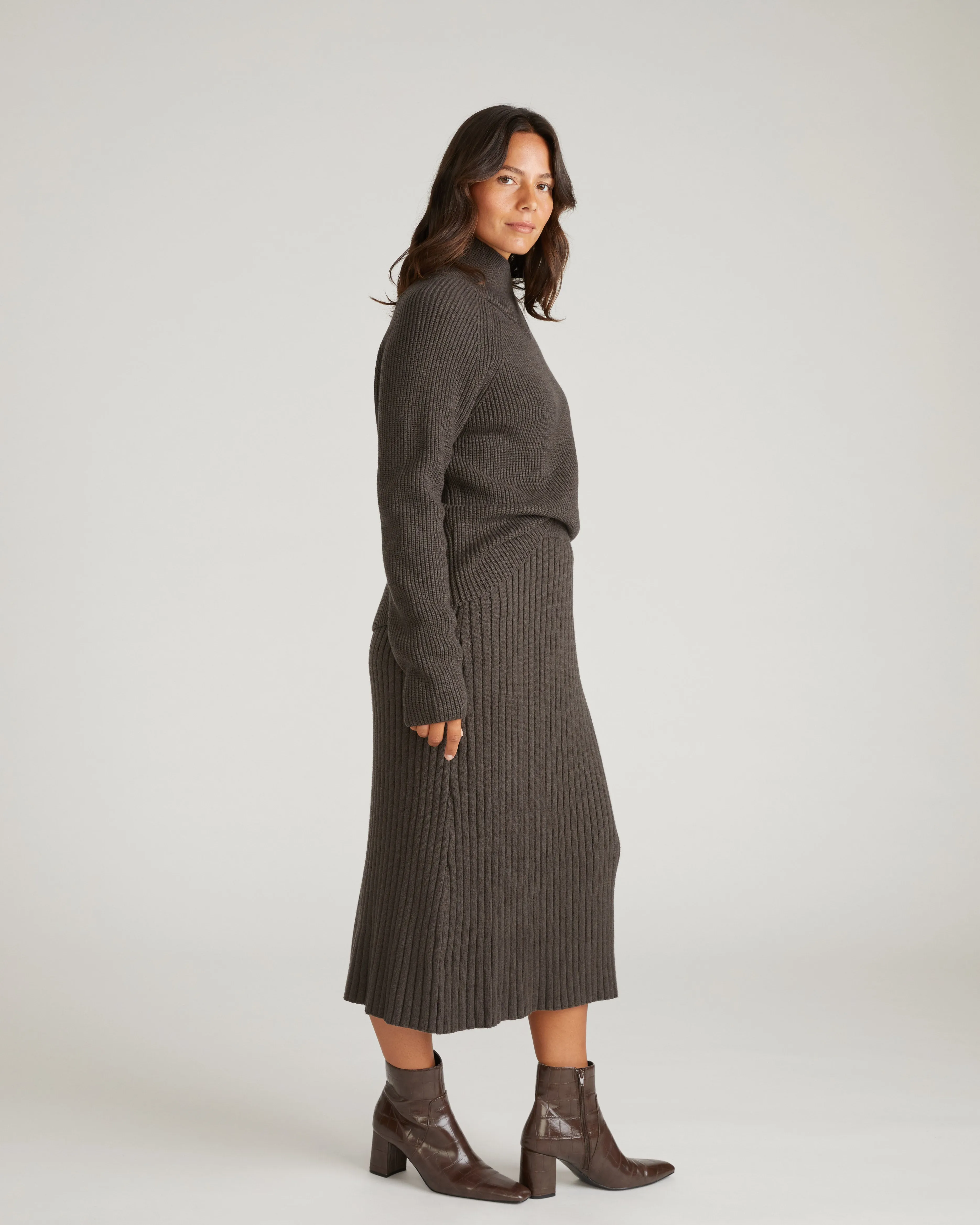 Arly Wrap Neck Sweater - Graphite sold by Universal Standard product image thumbnail 2