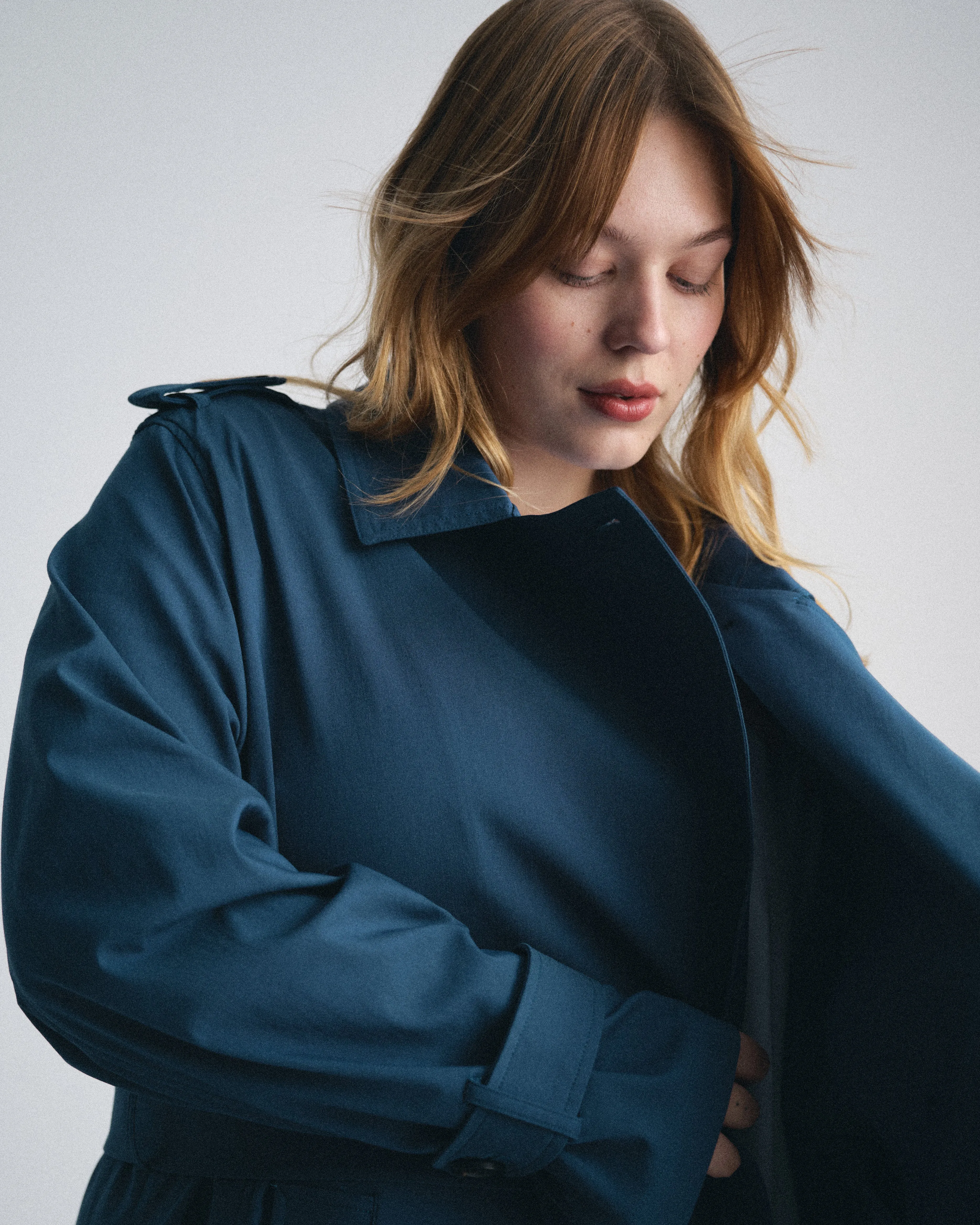 Henning x US Park Soft Trench - Deep Teal sold by Universal Standard product image thumbnail 2