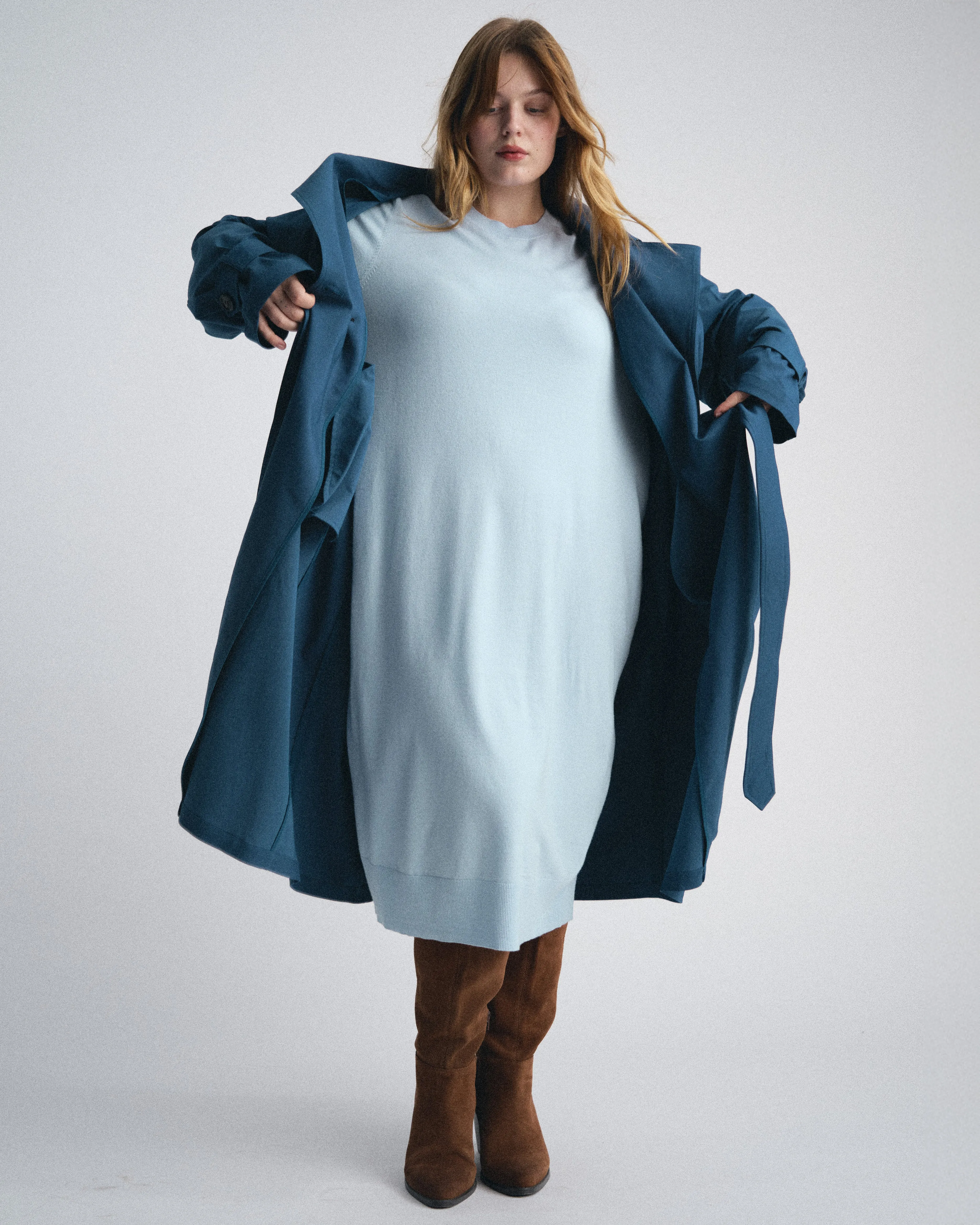 Henning x US Park Soft Trench - Deep Teal sold by Universal Standard product image thumbnail 4