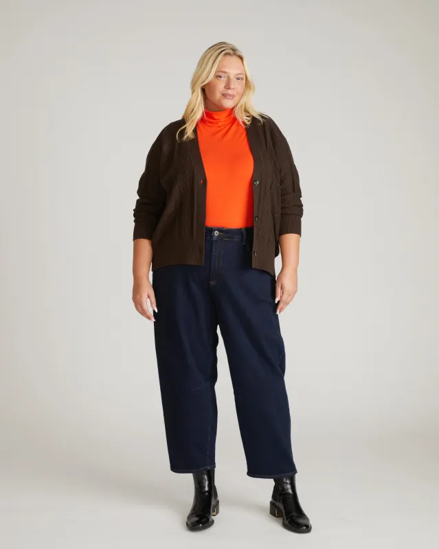 Cable Knit Cardigan - Espresso sold by Universal Standard