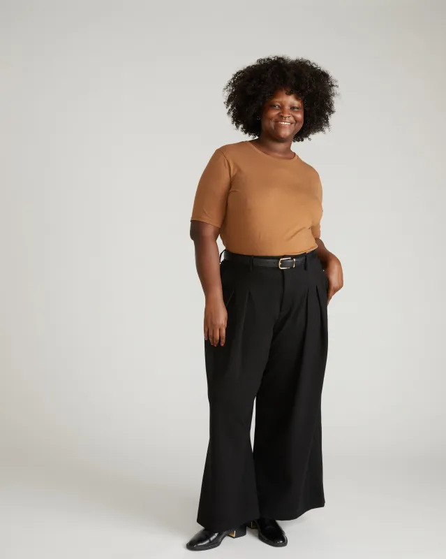 Maia Stovepipe Sleeve Tee - Classic Camel sold by Universal Standard