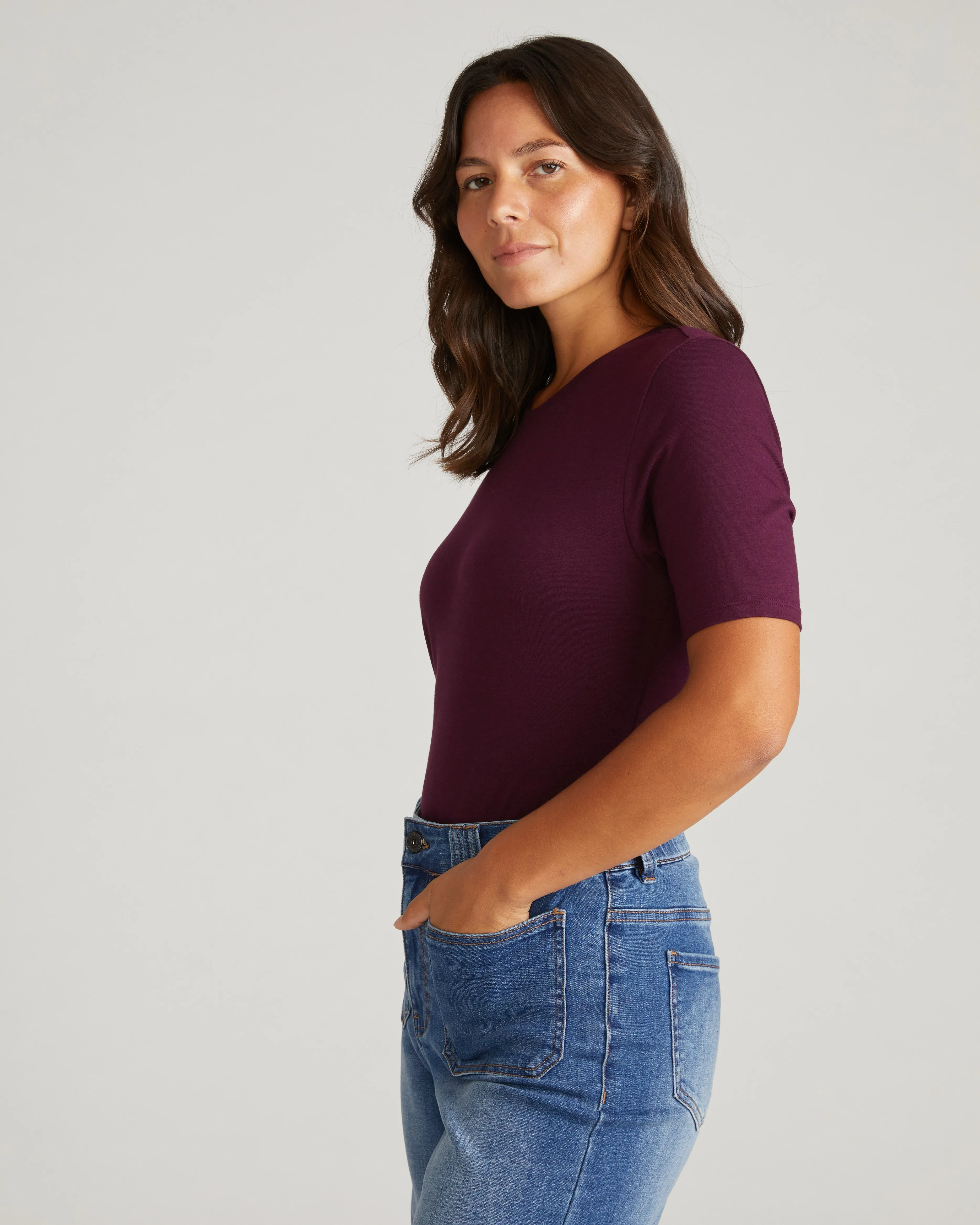 Maia Stovepipe Sleeve Tee - Gamay sold by Universal Standard product image thumbnail 2