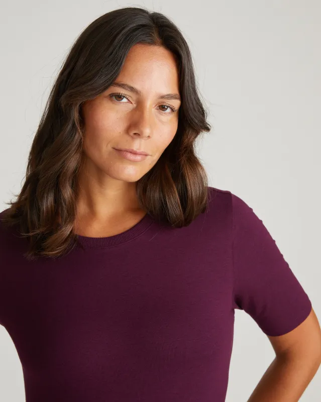 Maia Stovepipe Sleeve Tee - Gamay sold by Universal Standard