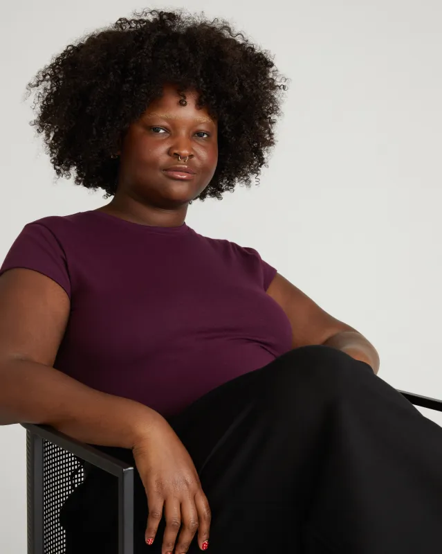 Ashley Cap Sleeve Tee - Gamay sold by Universal Standard