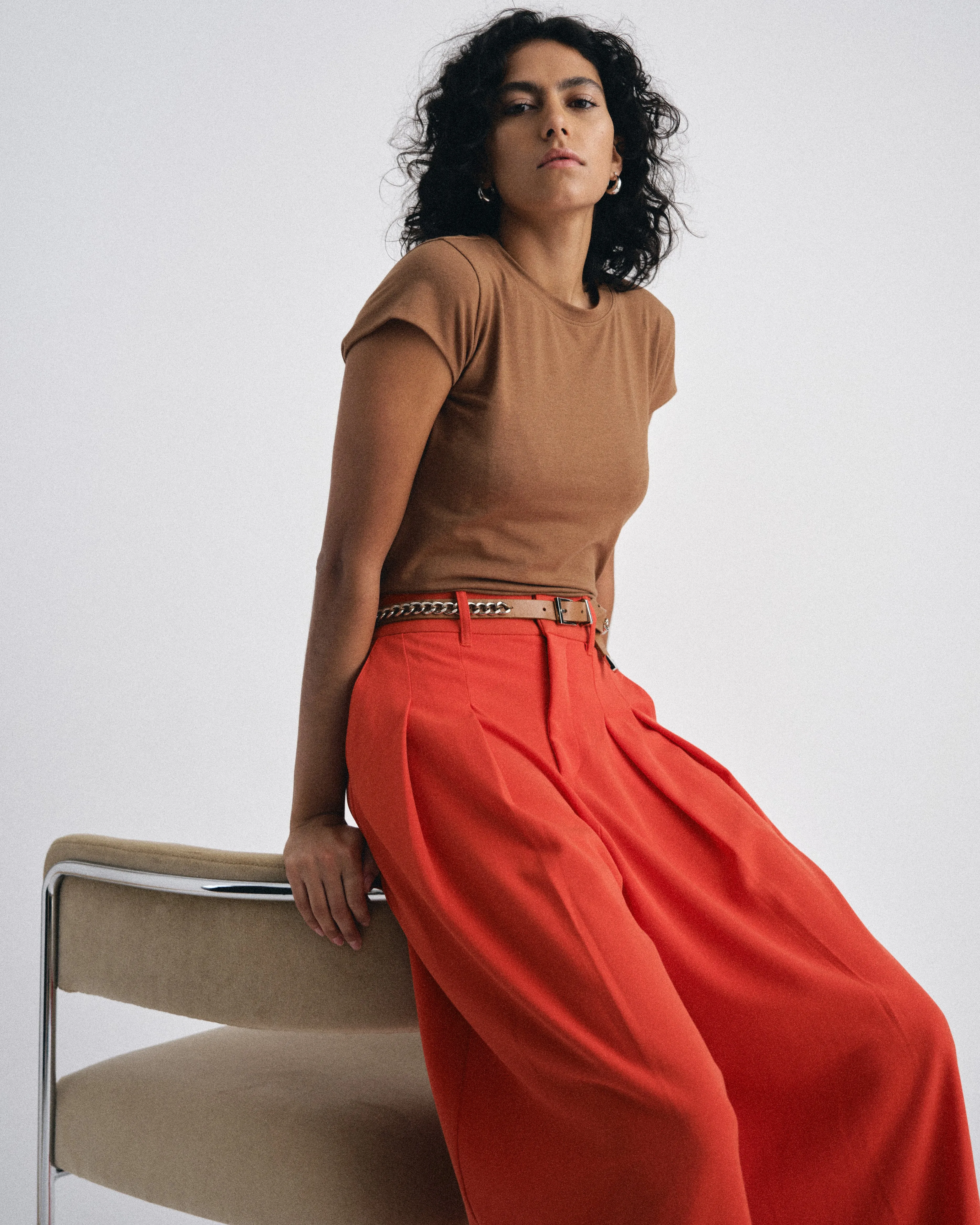 Ashley Cap Sleeve Tee - Classic Camel sold by Universal Standard