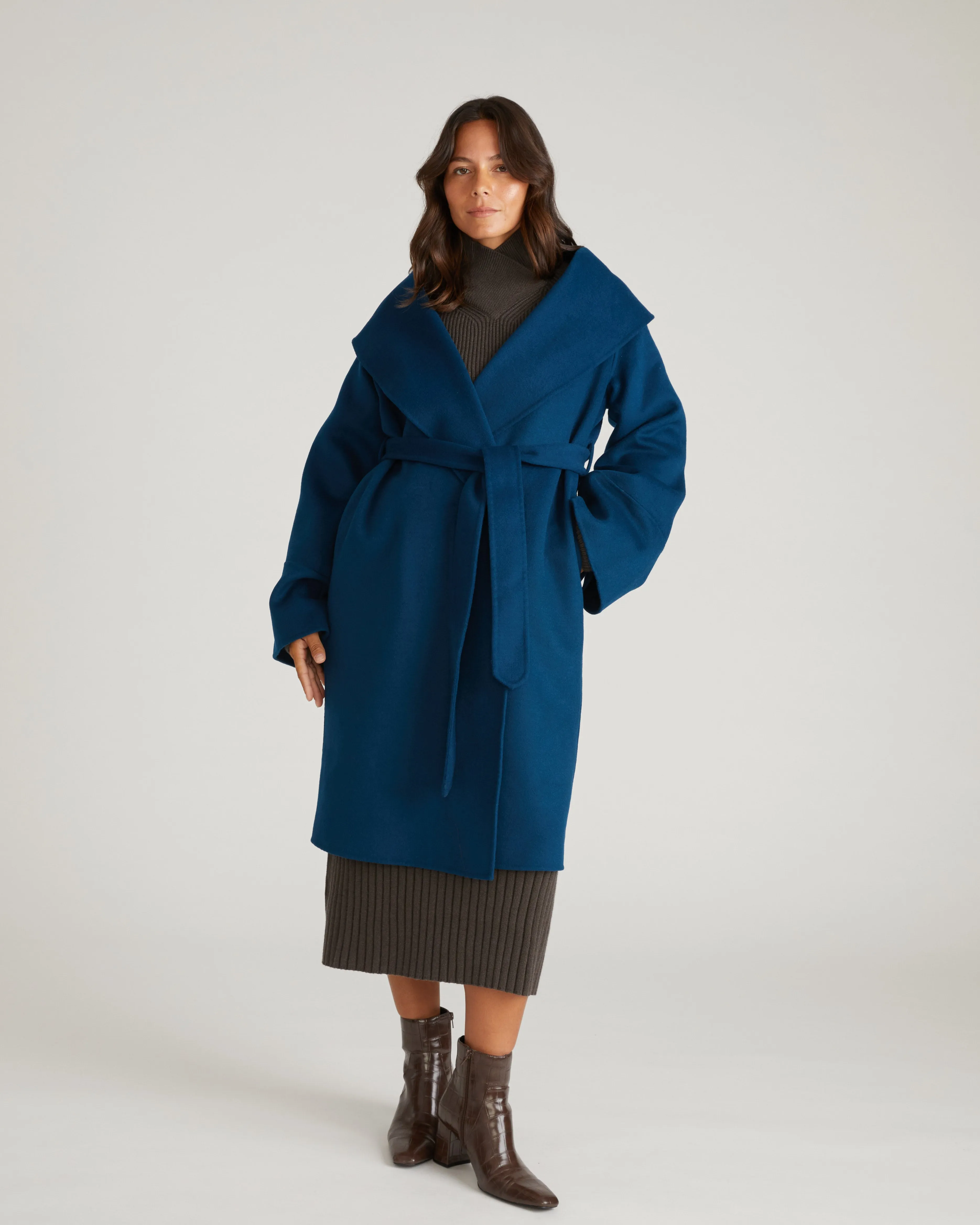 Asha Double Face Wool Coat - Deep Teal sold by Universal Standard product image thumbnail 4