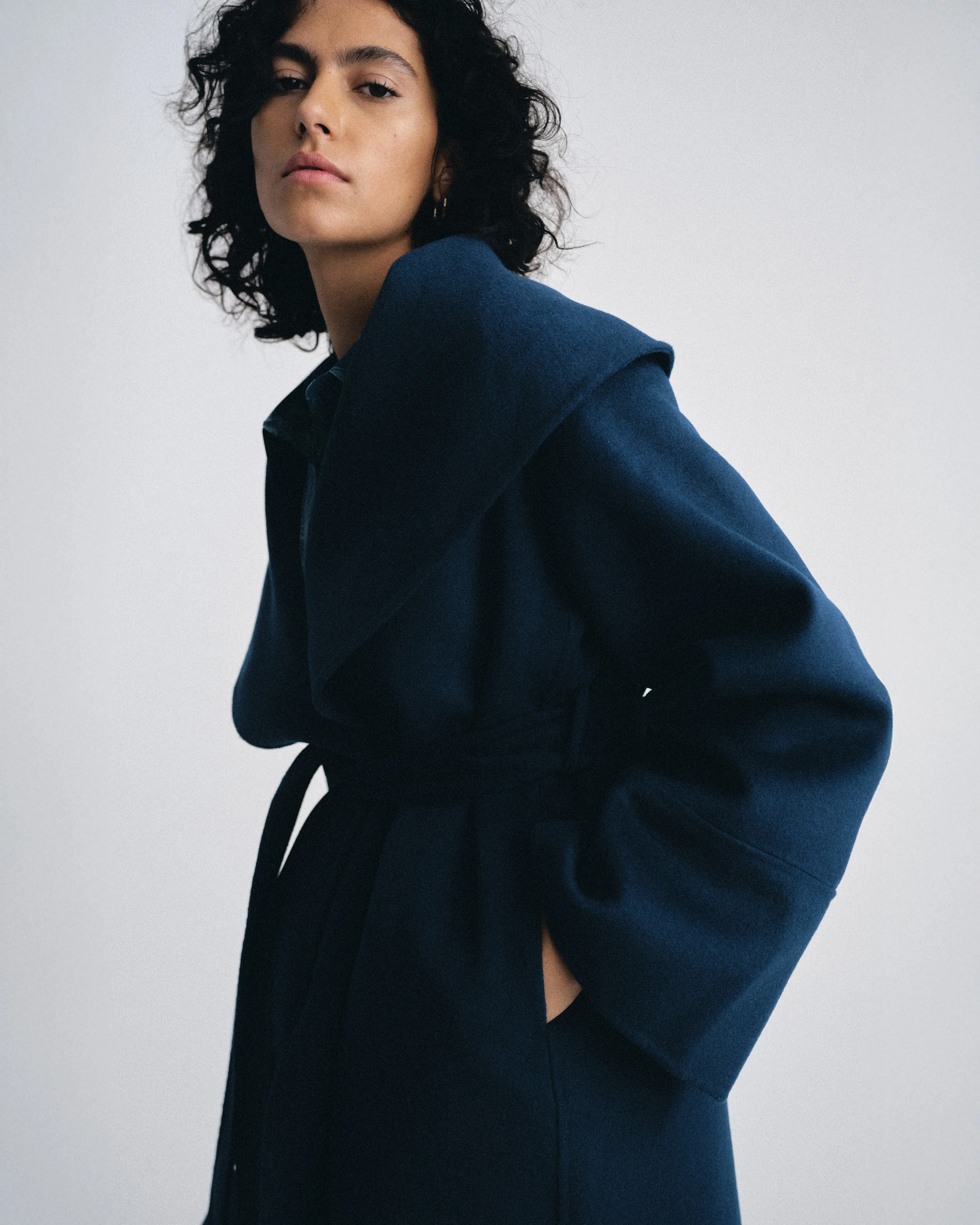 Asha Double Face Wool Coat - Deep Teal sold by Universal Standard