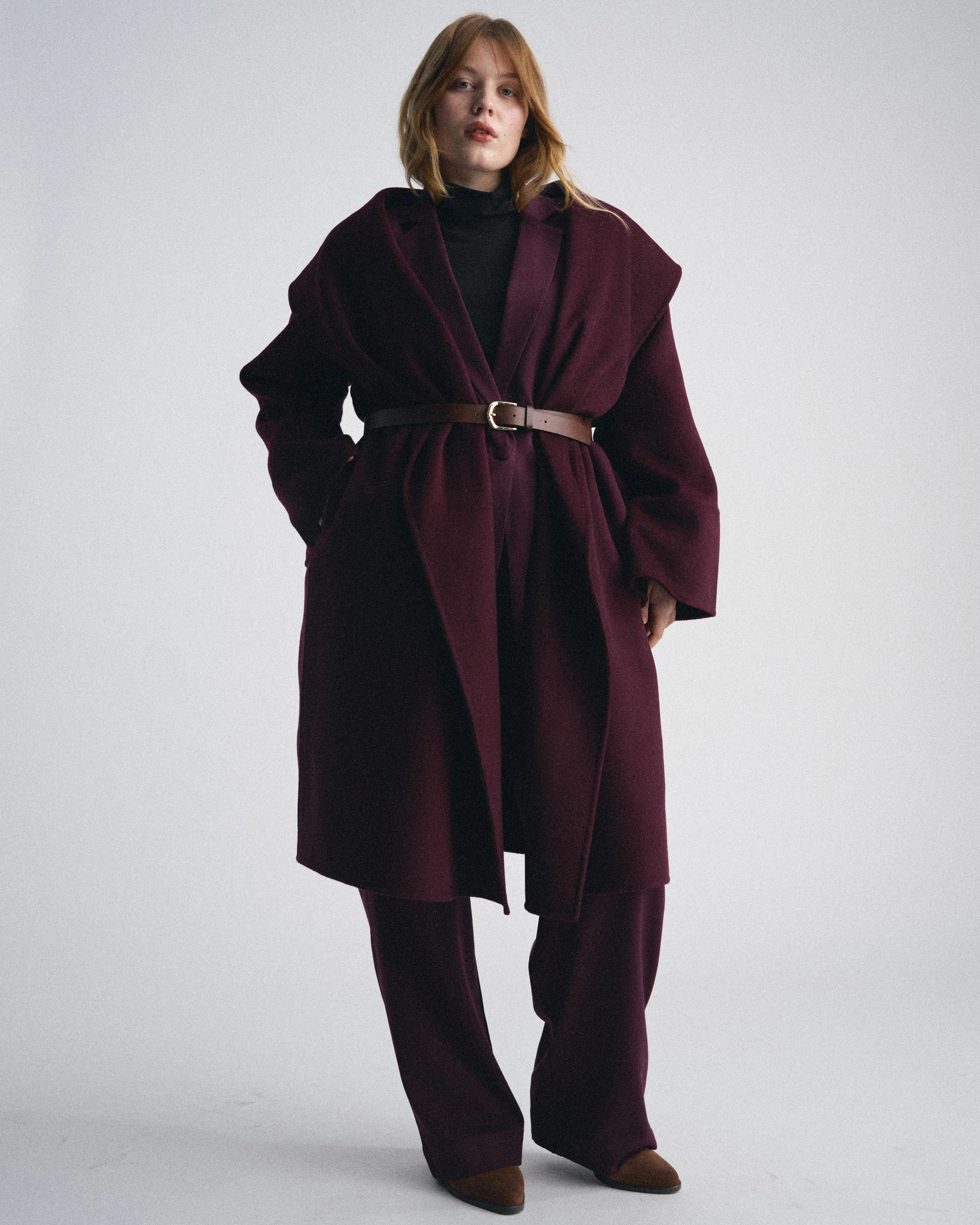 Asha Double Face Wool Coat - Gamay sold by Universal Standard