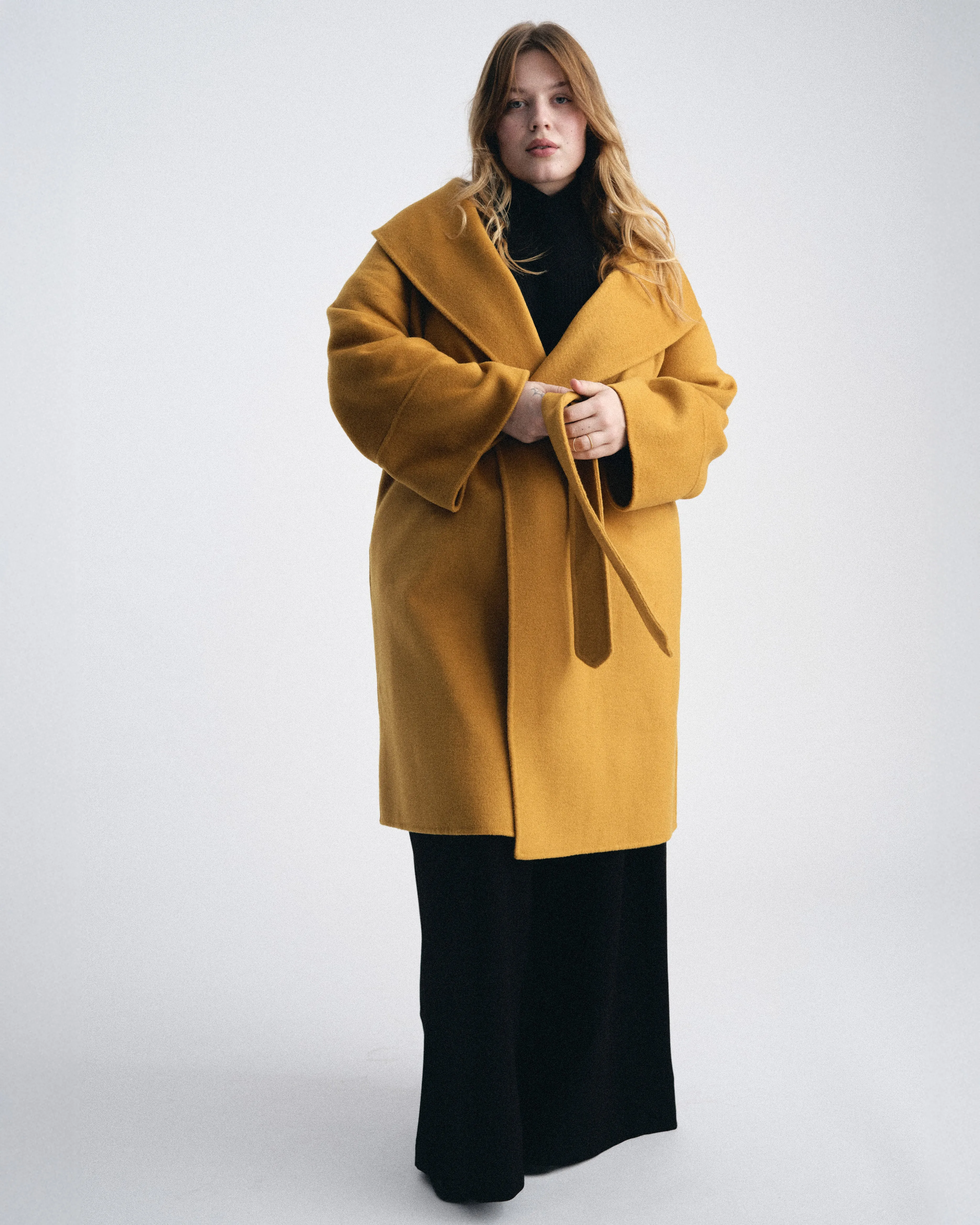 Asha Double Face Wool Coat - Mustard sold by Universal Standard product image thumbnail 3