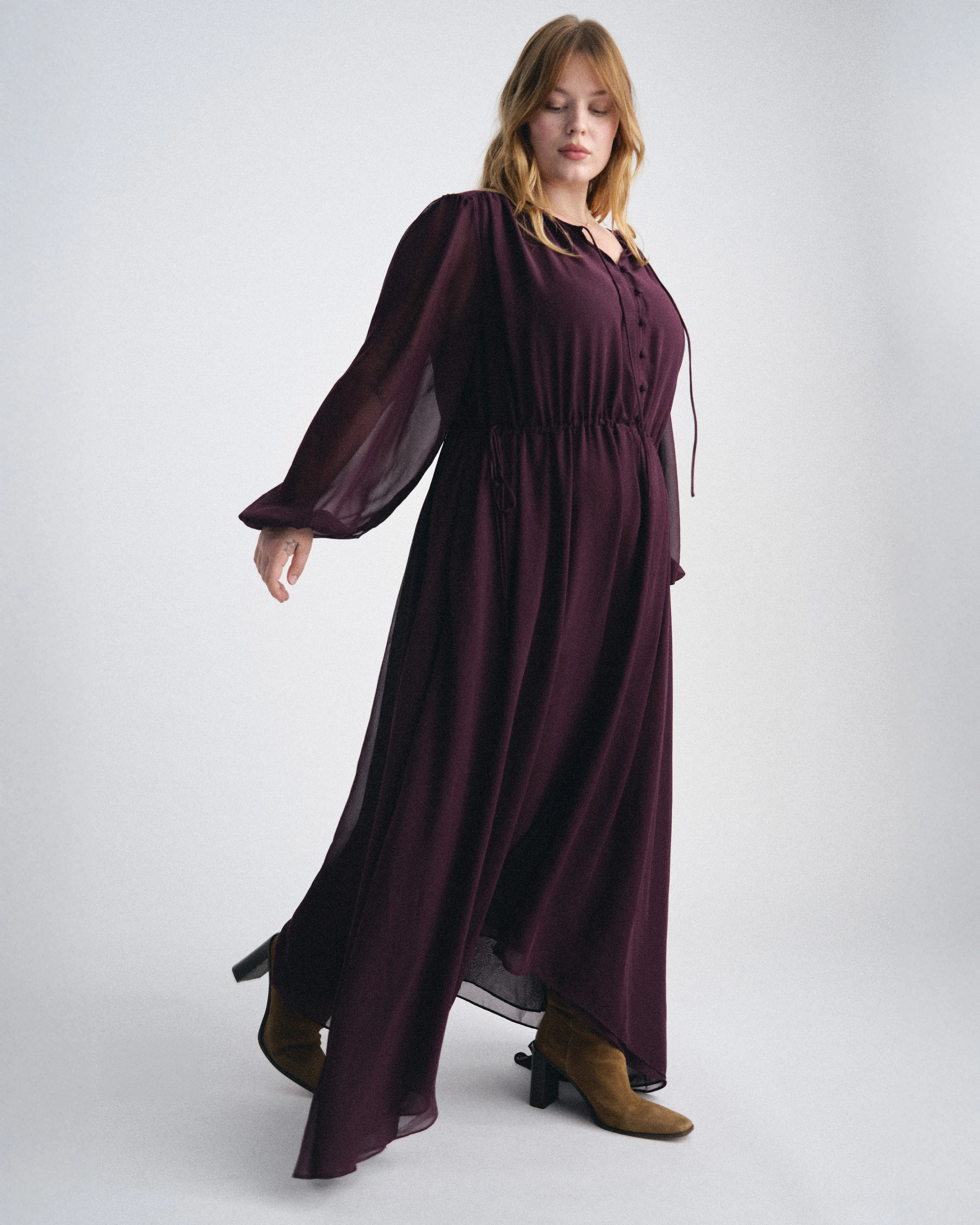 Karina Chiffon Dress - Gamay sold by Universal Standard product image thumbnail 4