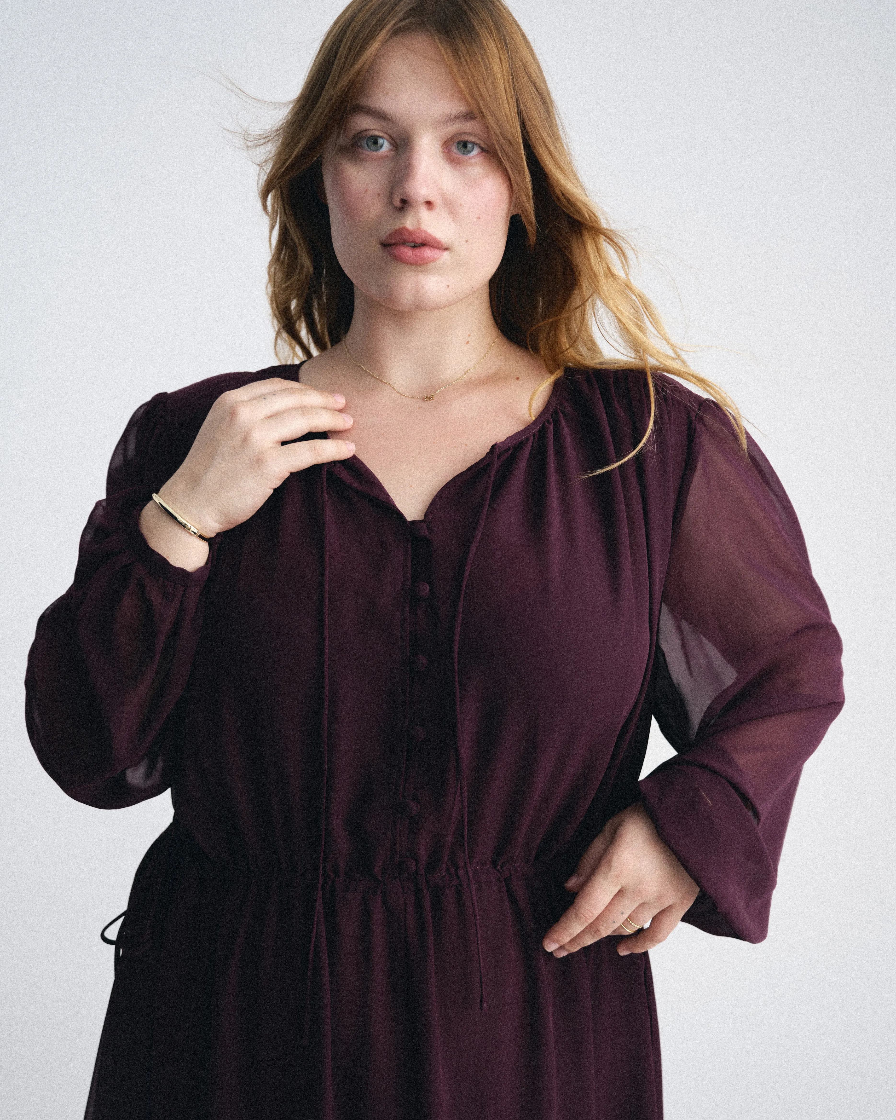 Karina Chiffon Dress - Gamay sold by Universal Standard product image thumbnail 2