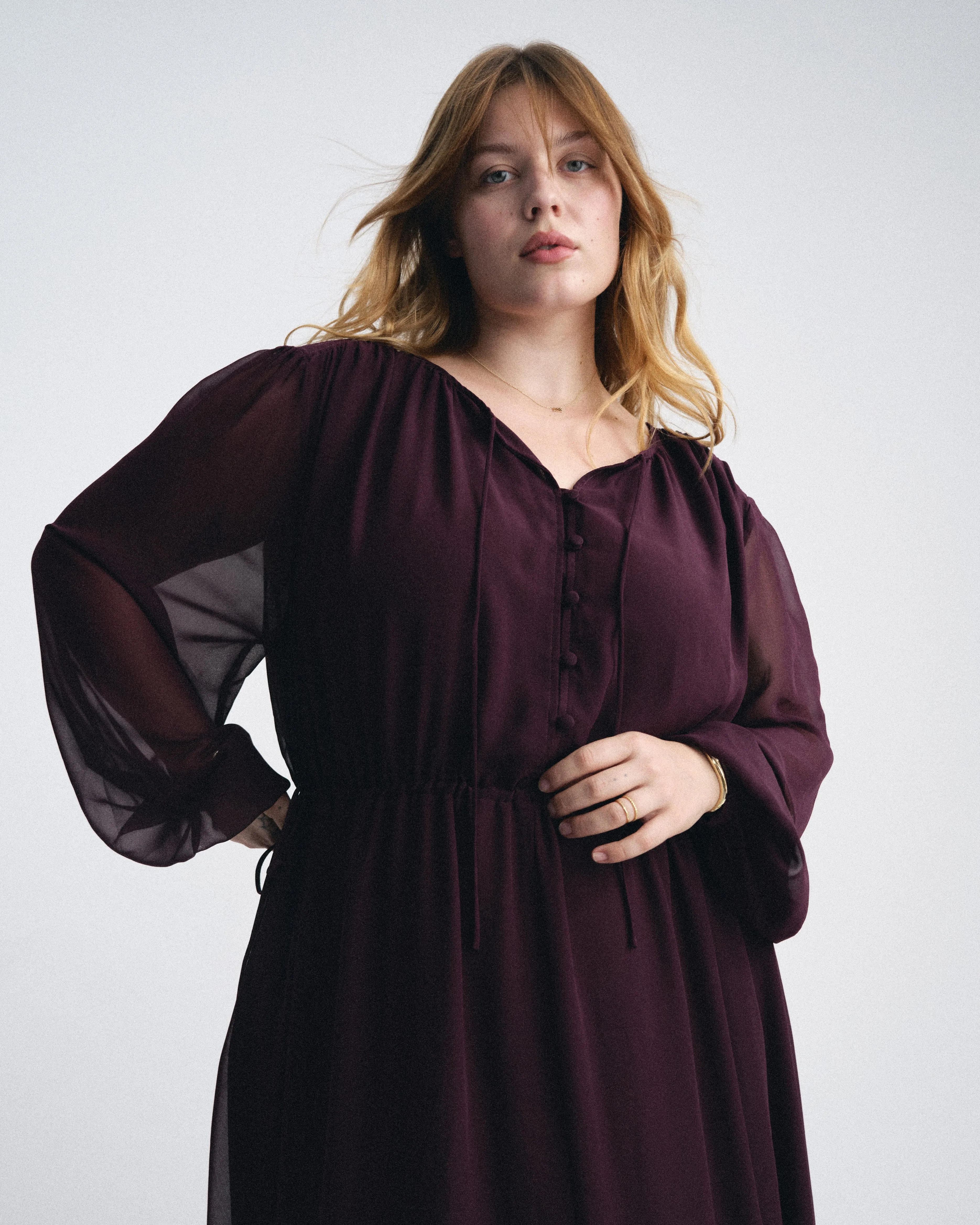 Karina Chiffon Dress - Gamay sold by Universal Standard product image thumbnail 5