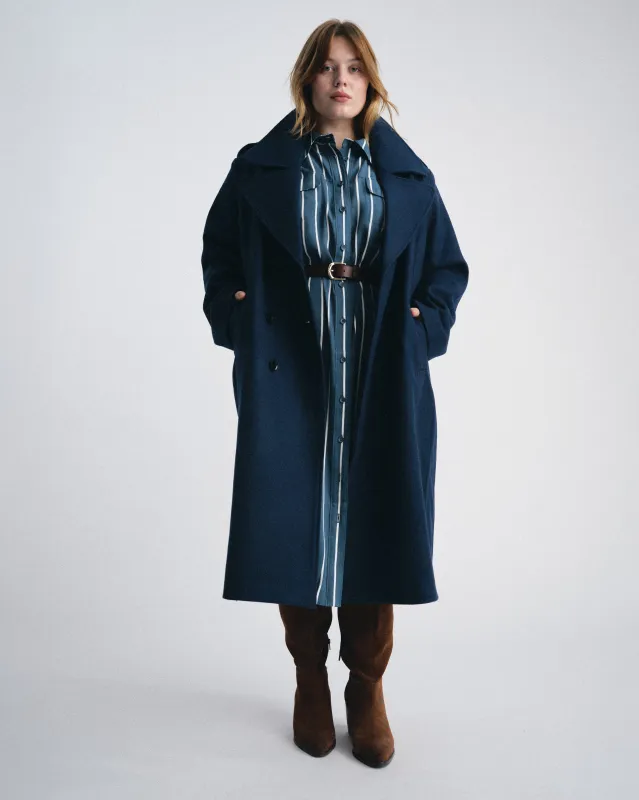 Callaghan Wool Coat - Pageant Blue sold by Universal Standard