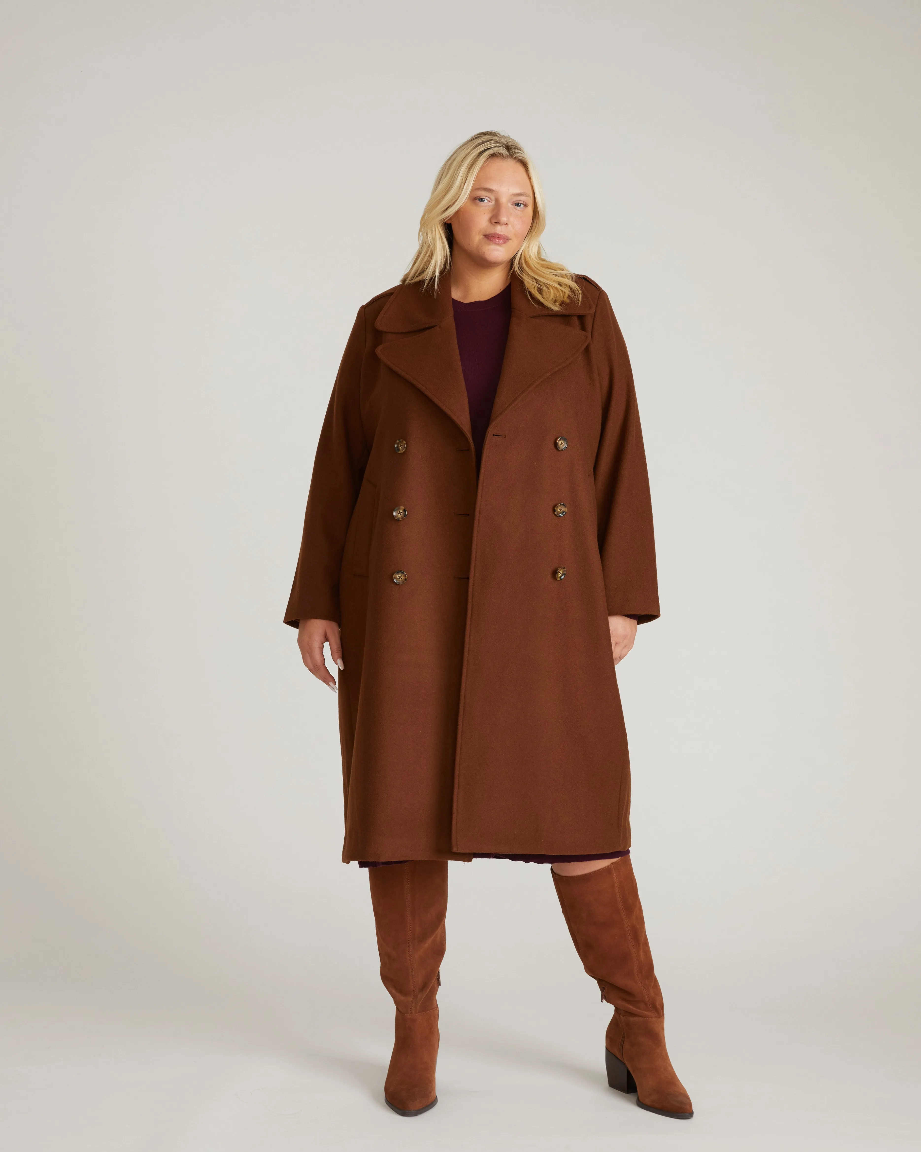 Callaghan Wool Coat - Grizzly sold by Universal Standard product image thumbnail 2