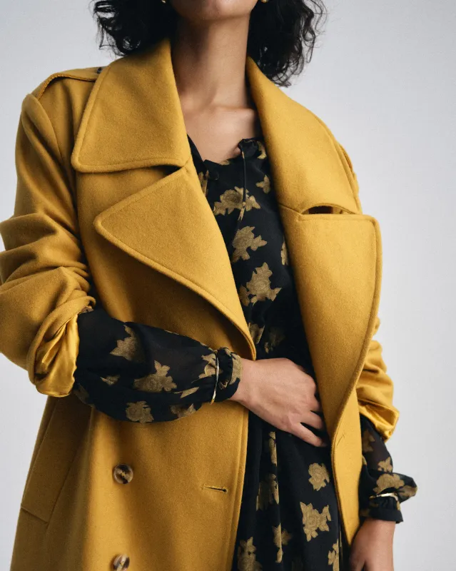 Callaghan Wool Coat - Mustard sold by Universal Standard