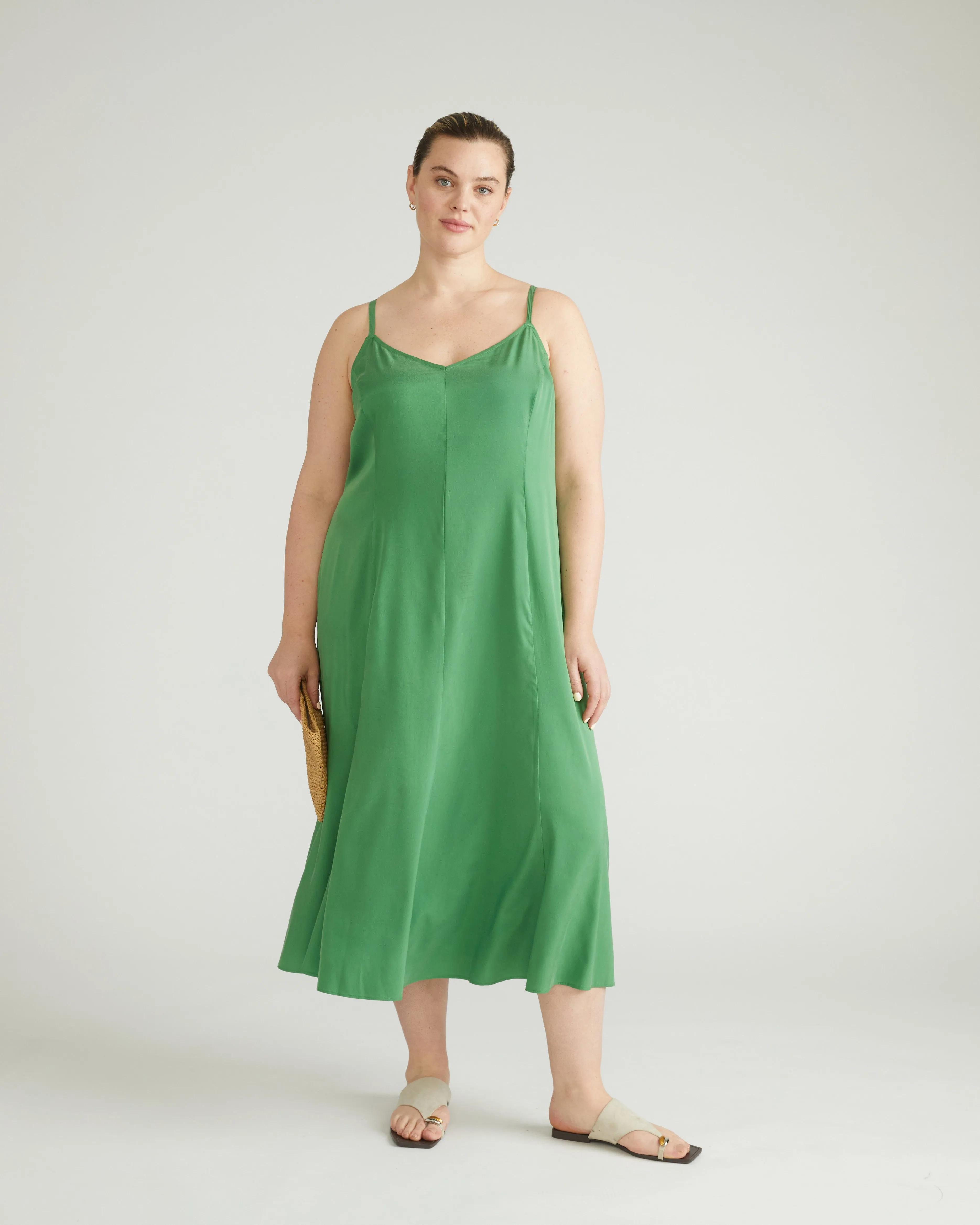Amber Cooling Cupro Slip Dress - Clover sold by Universal Standard