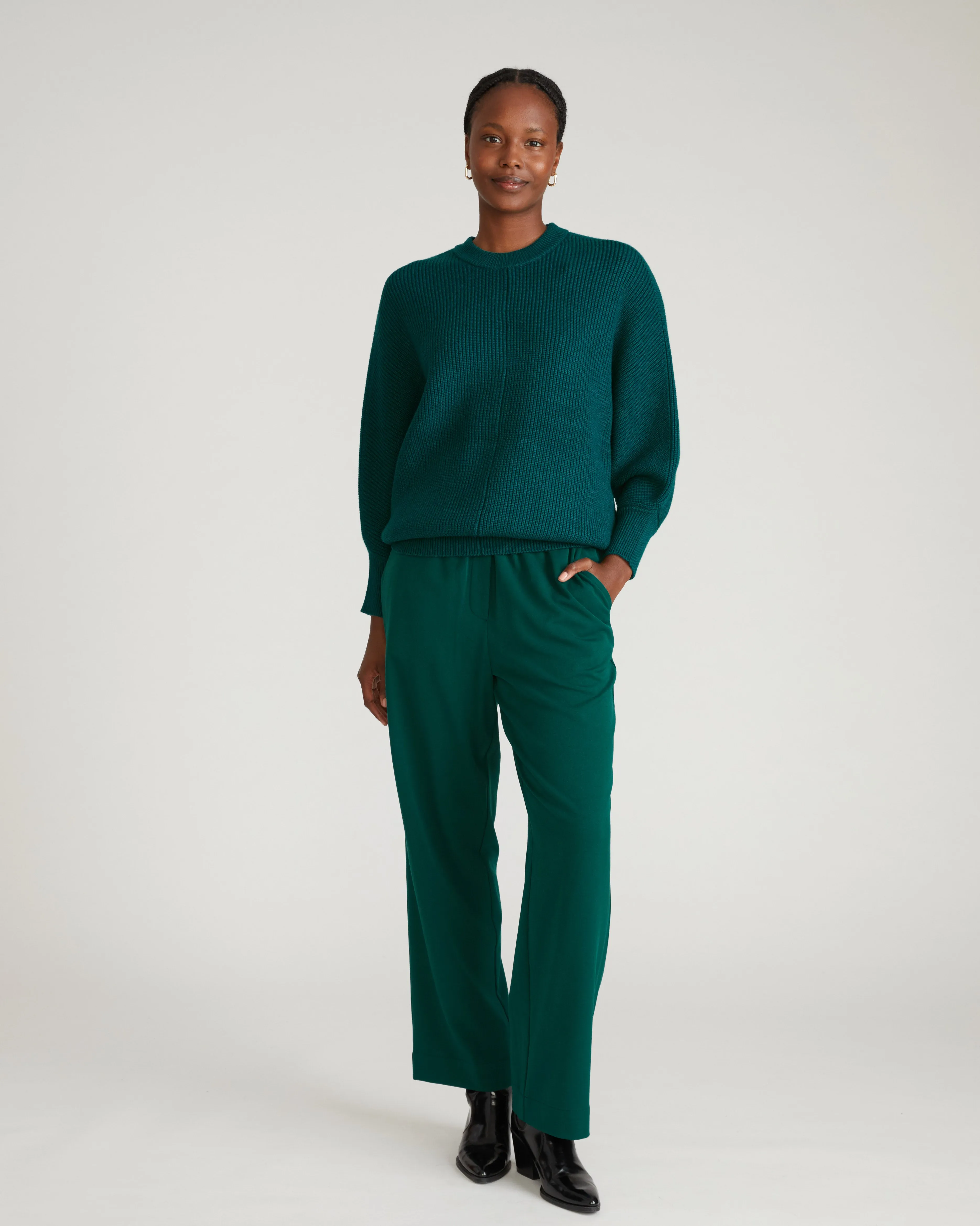 Better-Than-Wool Dolman Sweater - Botanic sold by Universal Standard