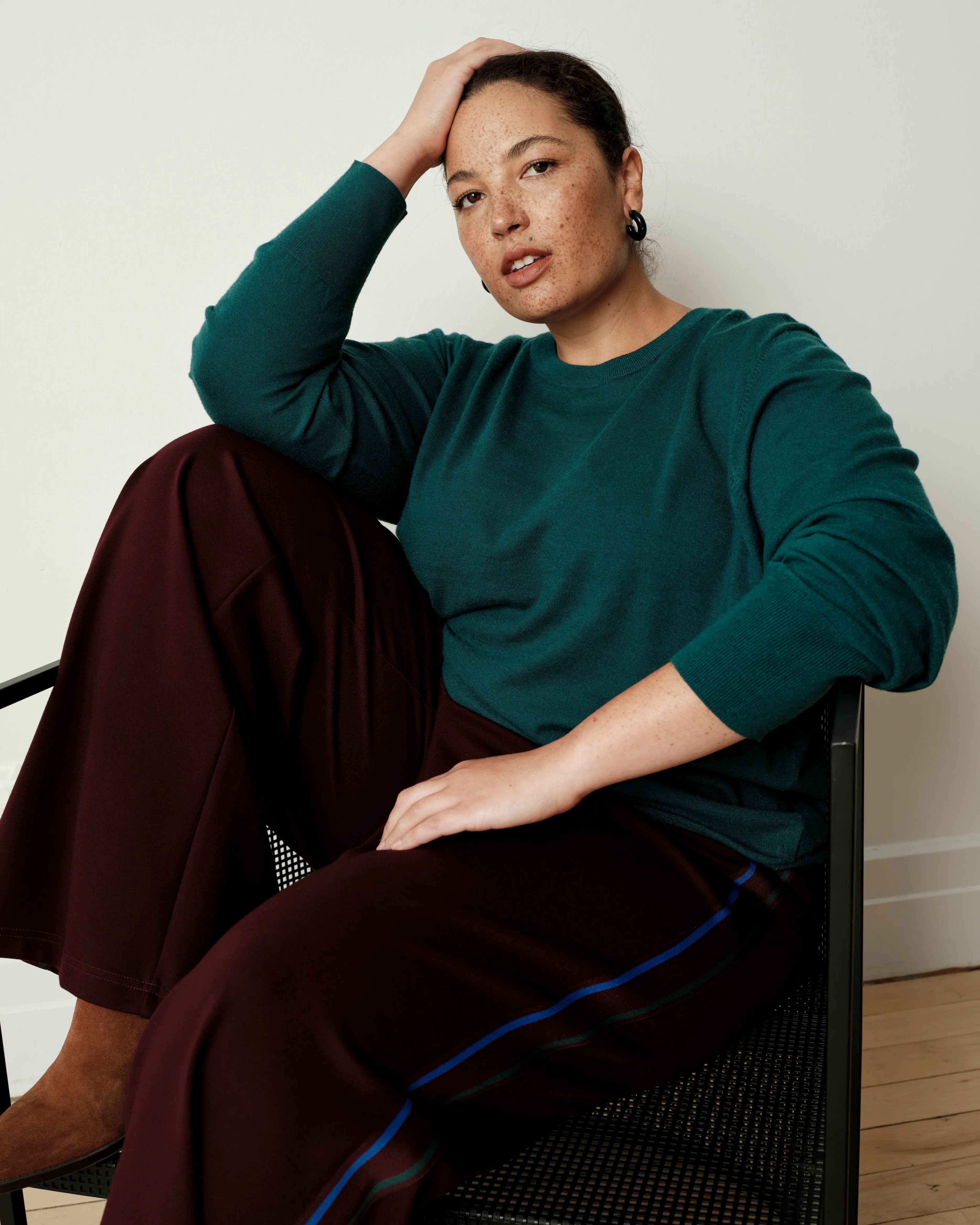 Savvy Fine Knit Crew Sweater - Botanic sold by Universal Standard product image thumbnail 2