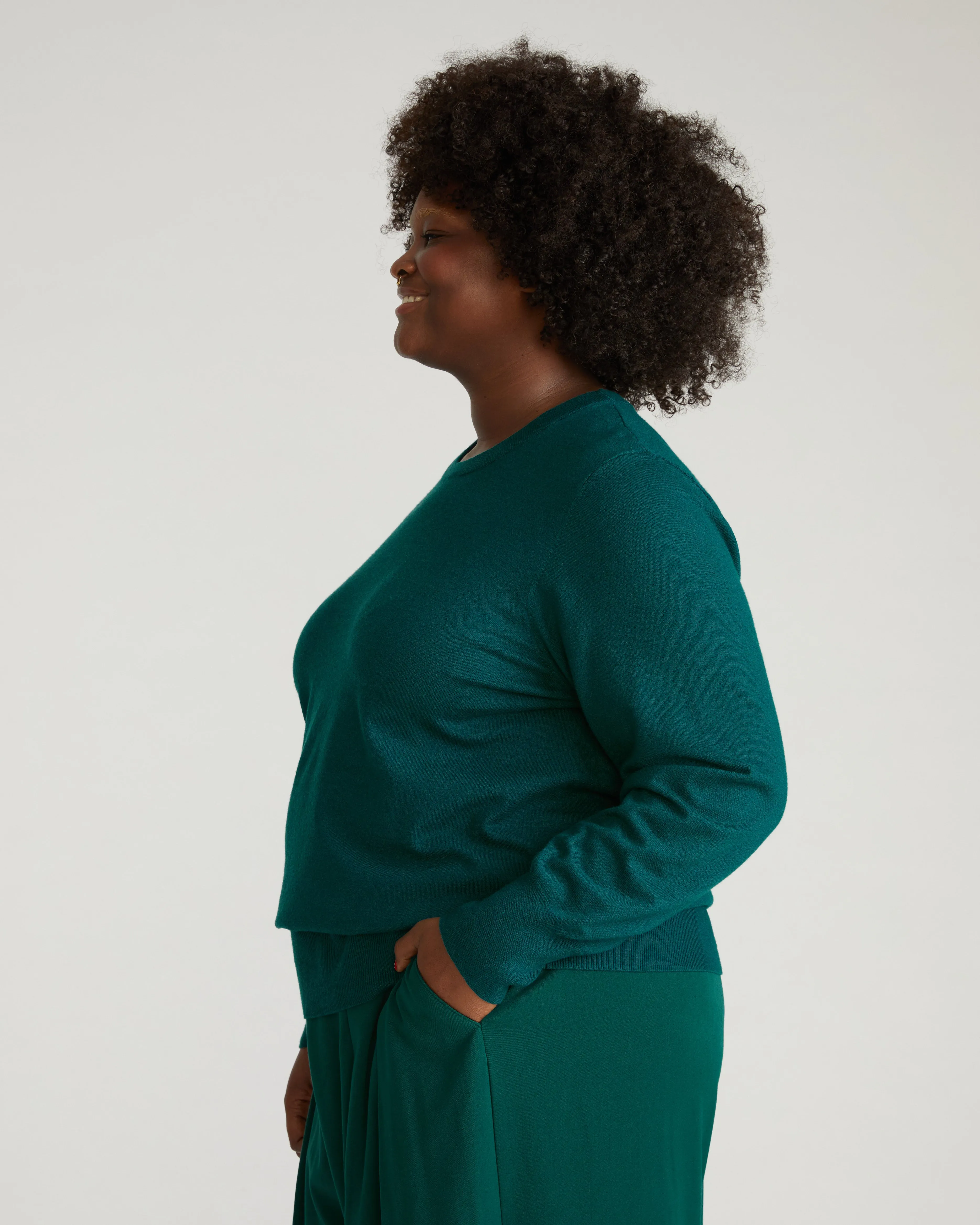 Savvy Fine Knit Crew Sweater - Botanic sold by Universal Standard product image thumbnail 4