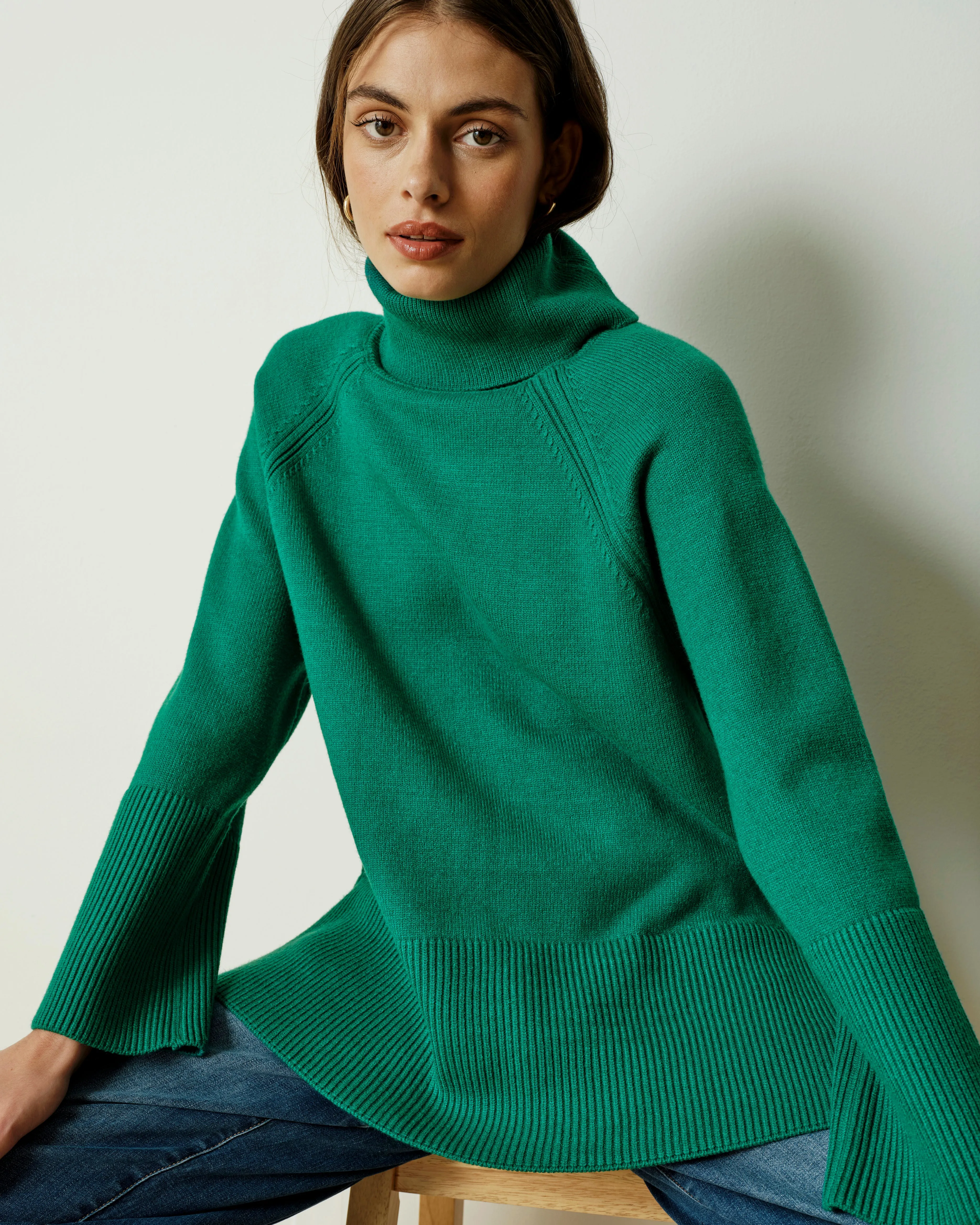 Better-Than-Wool Oversize Turtleneck Sweater - Green Tourmaline sold by Universal Standard product image thumbnail 3