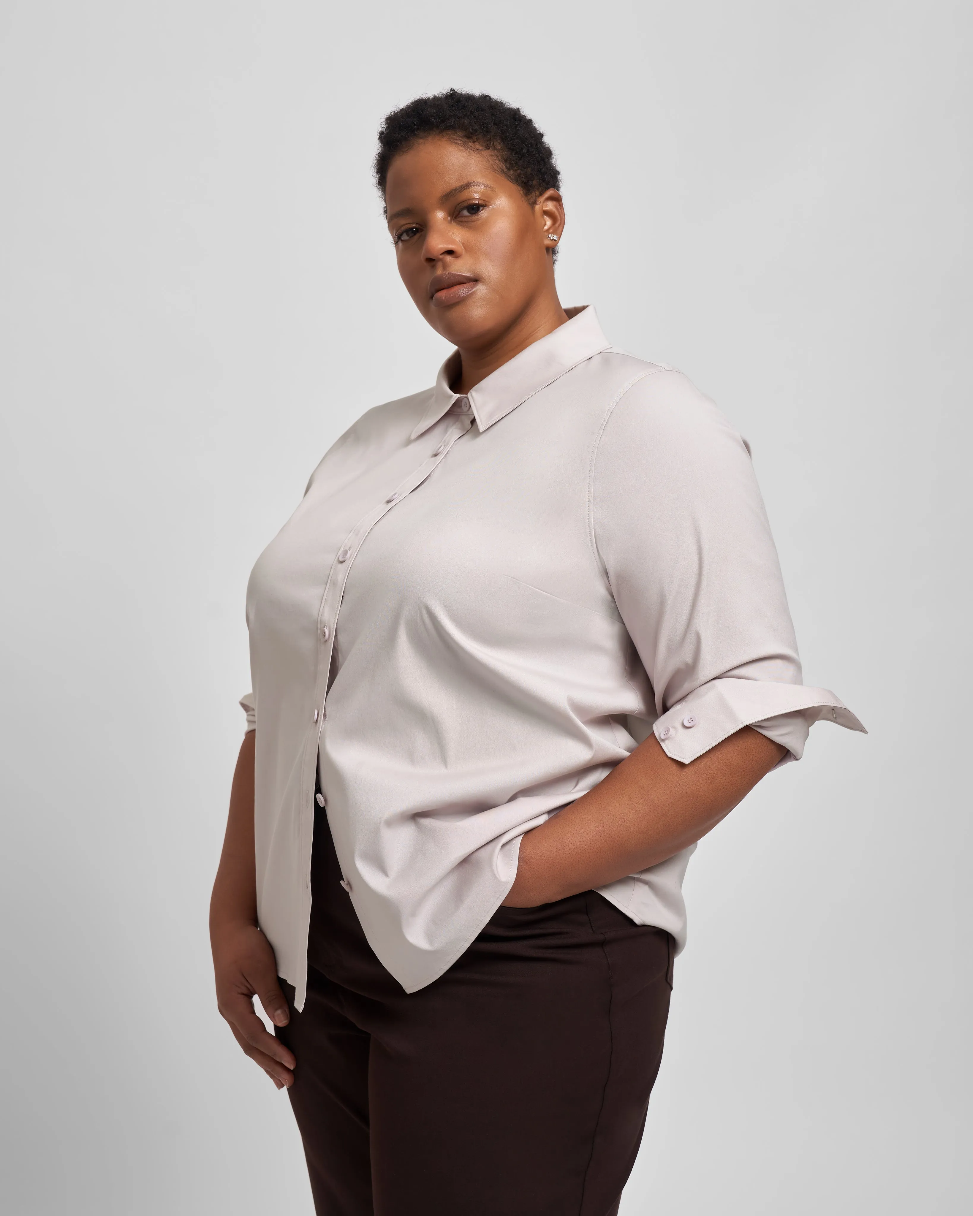 Canna Hi-Low Shirt - Dusty Lilac sold by Universal Standard product image thumbnail 3